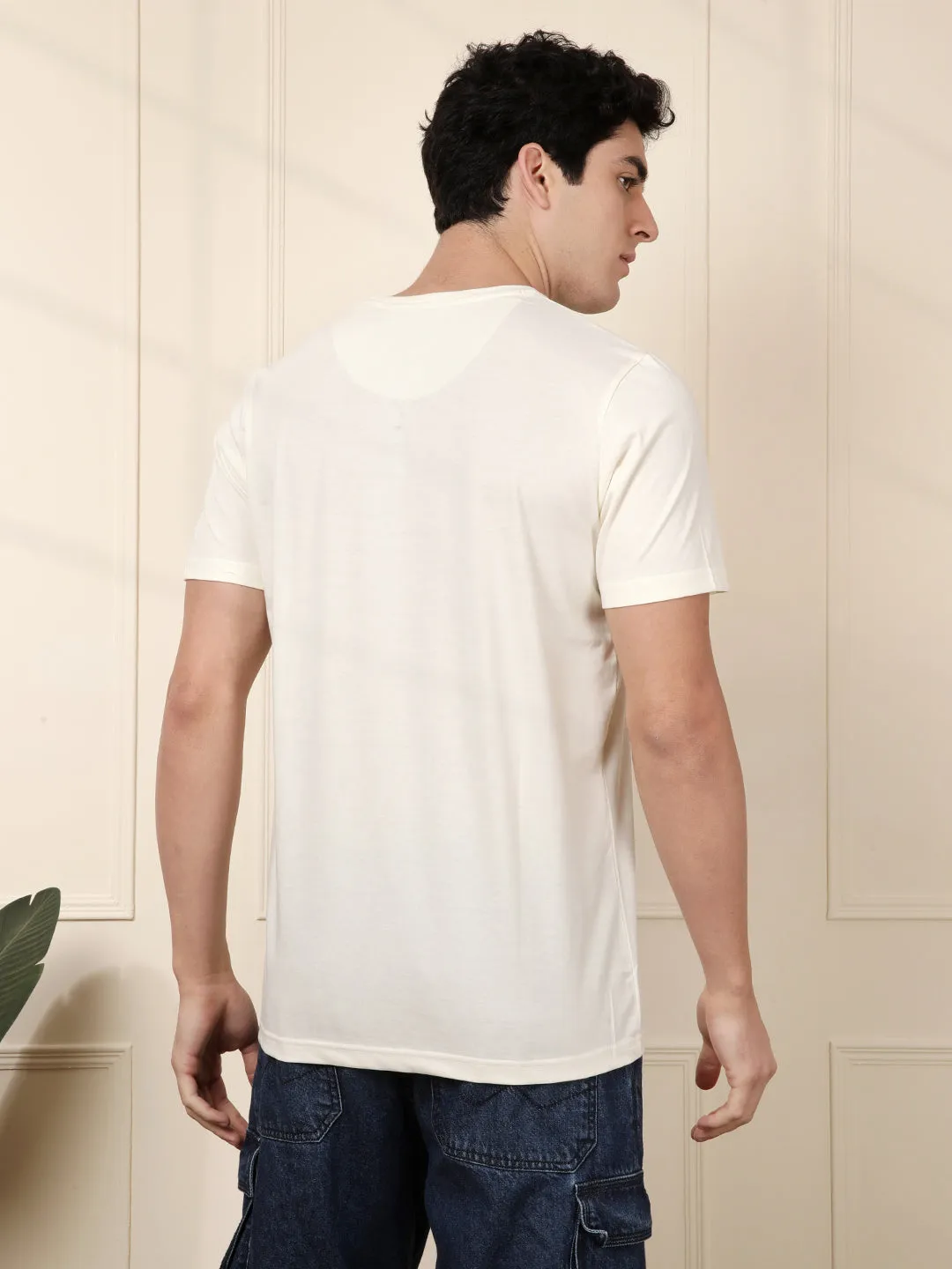 Wrogn Glitch Printed White T-Shirt sold by Wrogn product image thumbnail 3