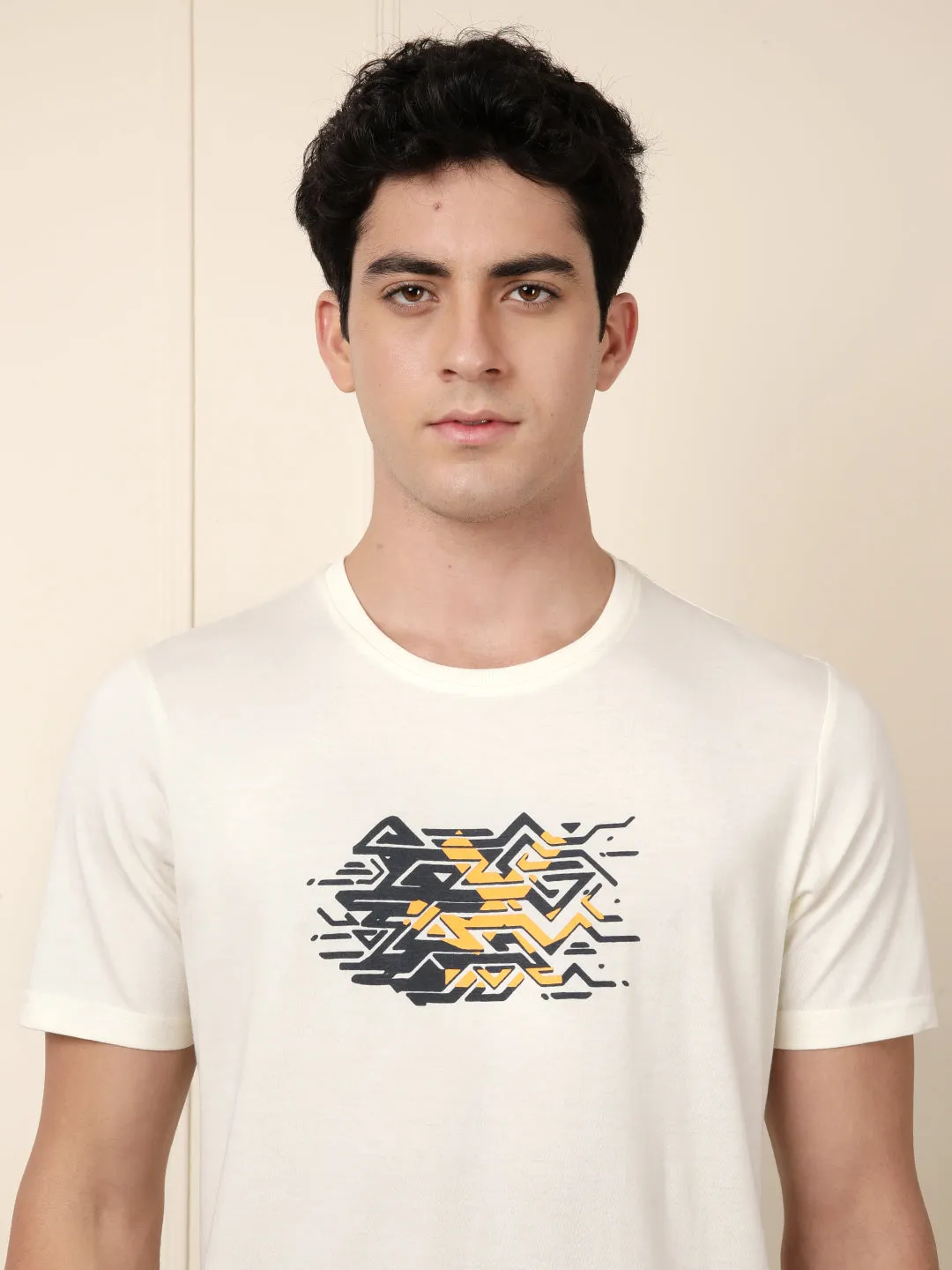 Wrogn Glitch Printed White T-Shirt sold by Wrogn product image thumbnail 5