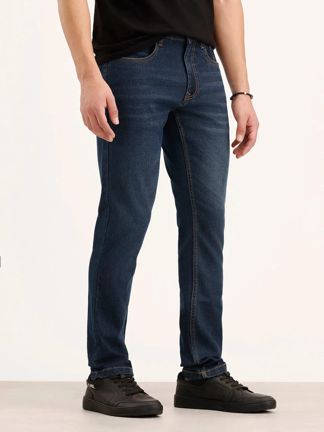 Slim Fit Denim Jeans | Dark Blue sold by Wrogn product image thumbnail 4