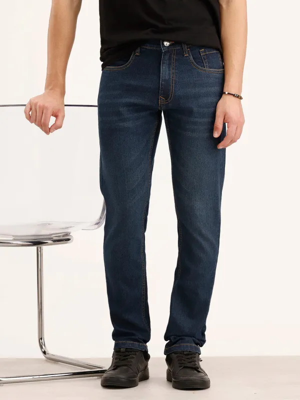 Slim Fit Denim Jeans | Dark Blue made by Wrogn