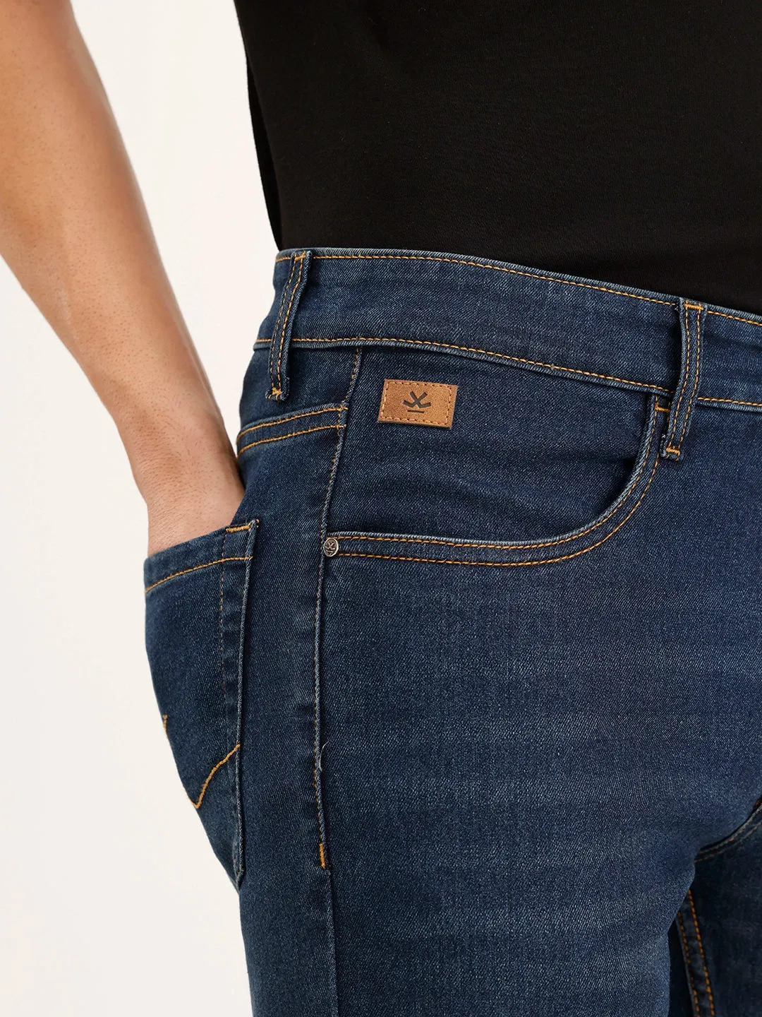 Slim Fit Denim Jeans | Dark Blue sold by Wrogn product image thumbnail 5