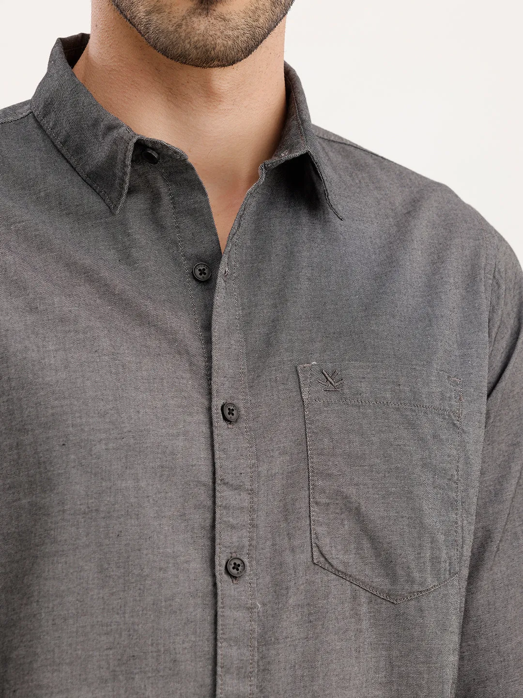 Classic Regular Fit Shirt | Black sold by Wrogn product image thumbnail 5