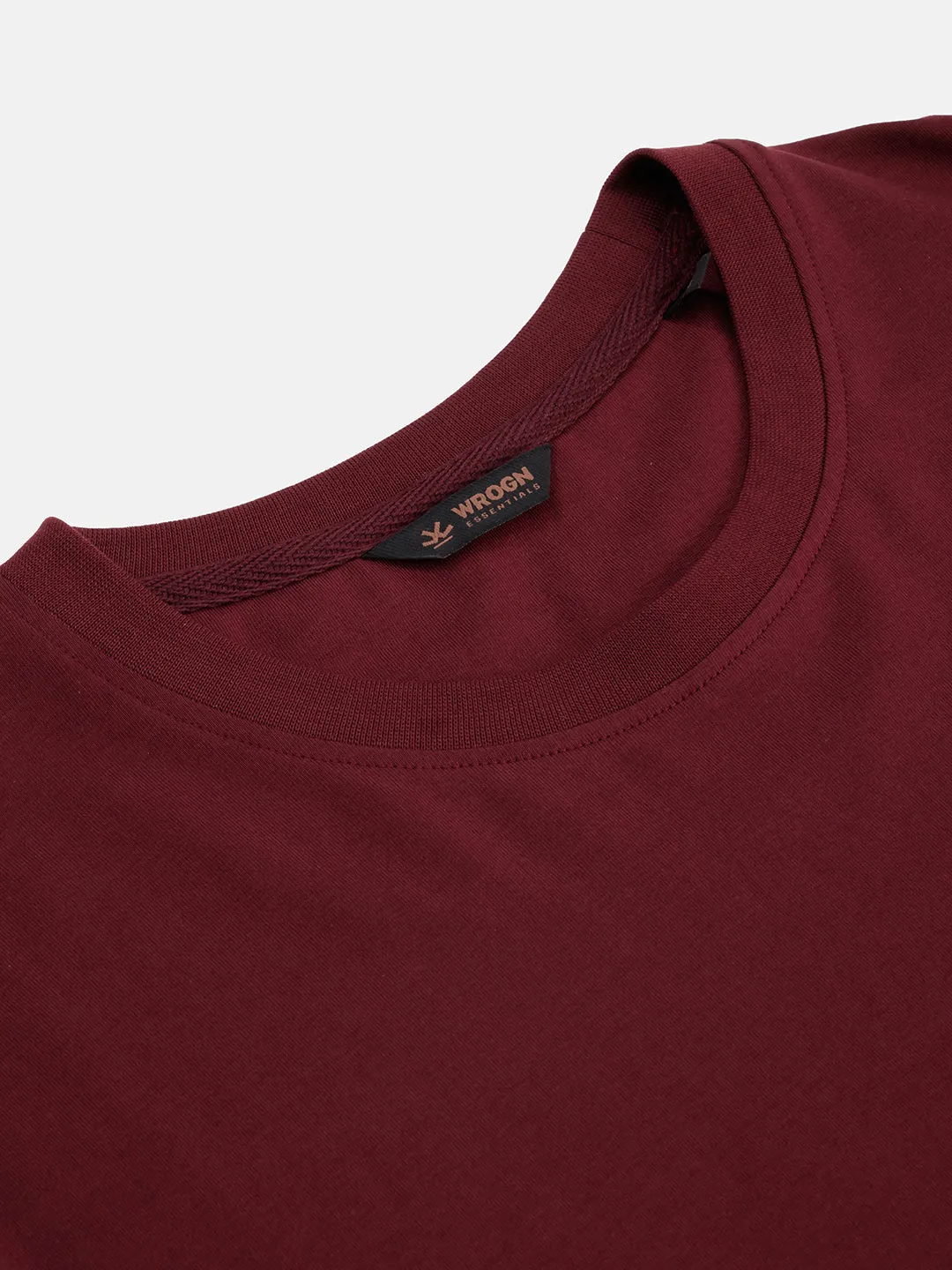Essential Supima Crew Neck T-Shirt | Essential | Wine sold by Wrogn product image thumbnail 4
