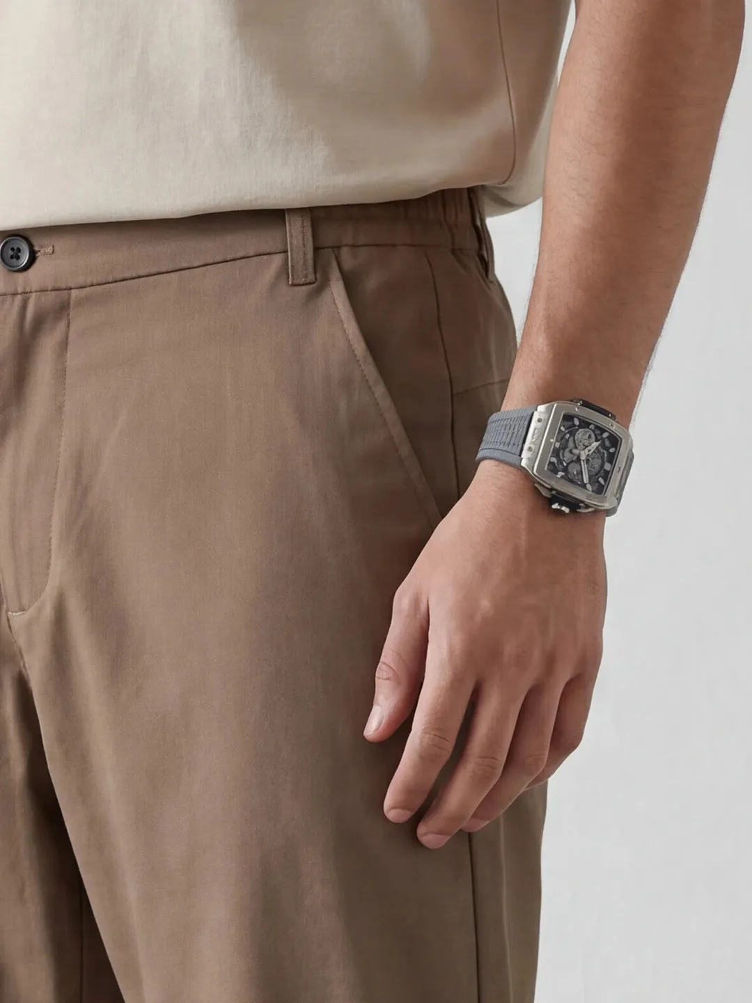 Classic Straight Fit Trousers | Brown sold by Wrogn product image thumbnail 5