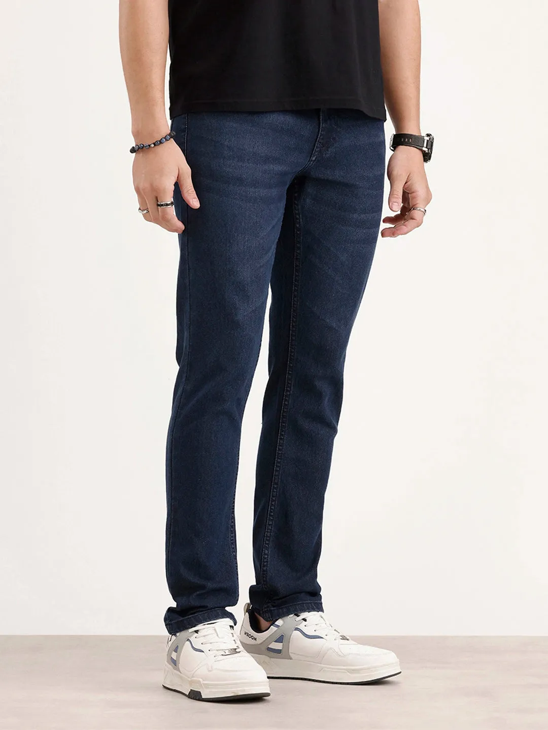 Slim Fit Denim Jeans | Blue sold by Wrogn product image thumbnail 4