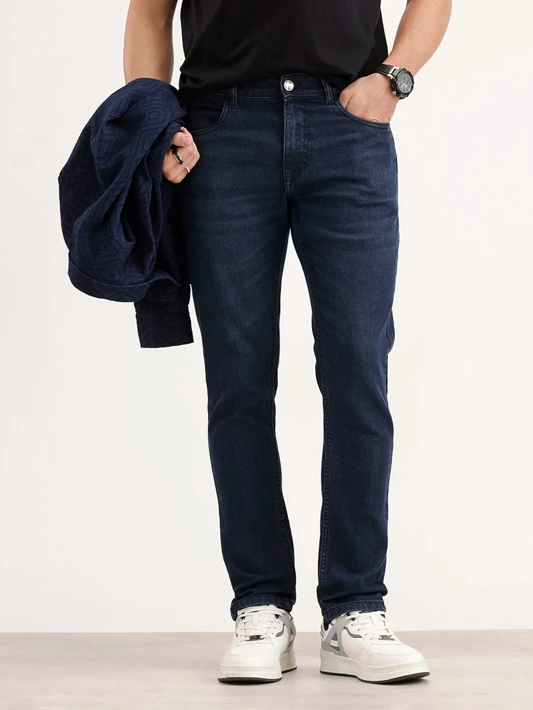 Slim Fit Denim Jeans | Blue sold by Wrogn