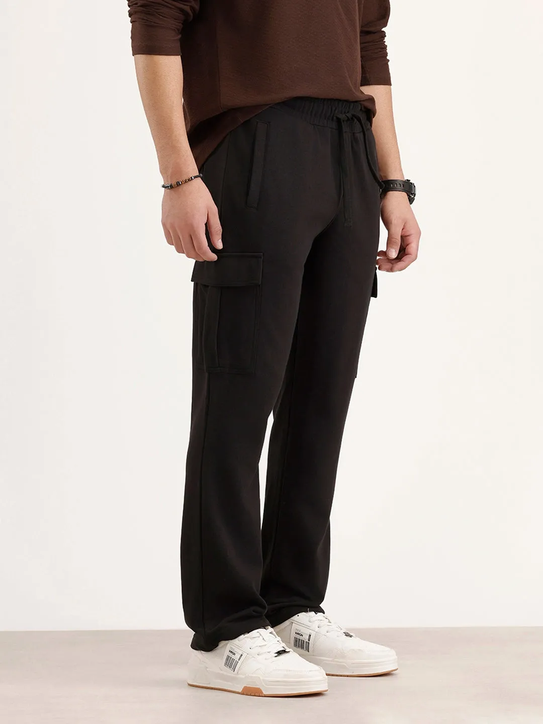 Slim Fit Cargo Jogger | Black sold by Wrogn product image thumbnail 4