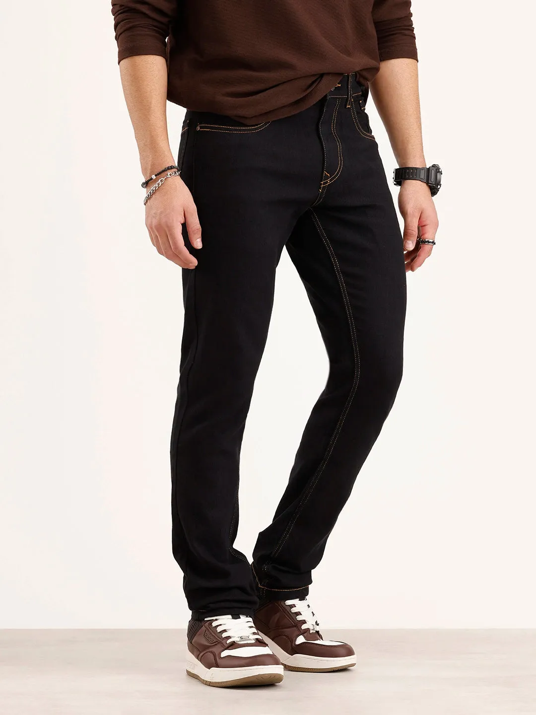 Slim Fit Denim Jeans | Black sold by Wrogn product image thumbnail 4