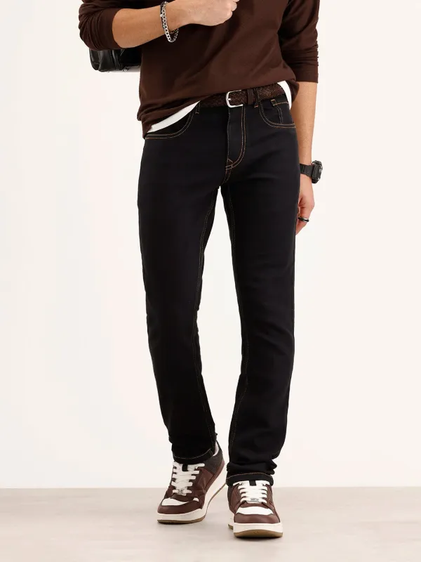 Slim Fit Denim Jeans | Black made by Wrogn
