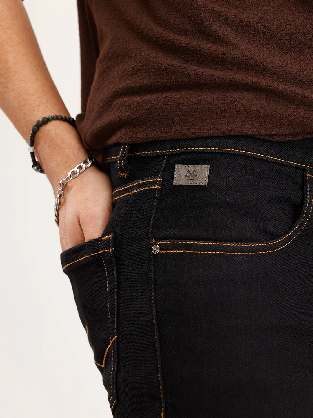 Slim Fit Denim Jeans | Black sold by Wrogn product image thumbnail 5