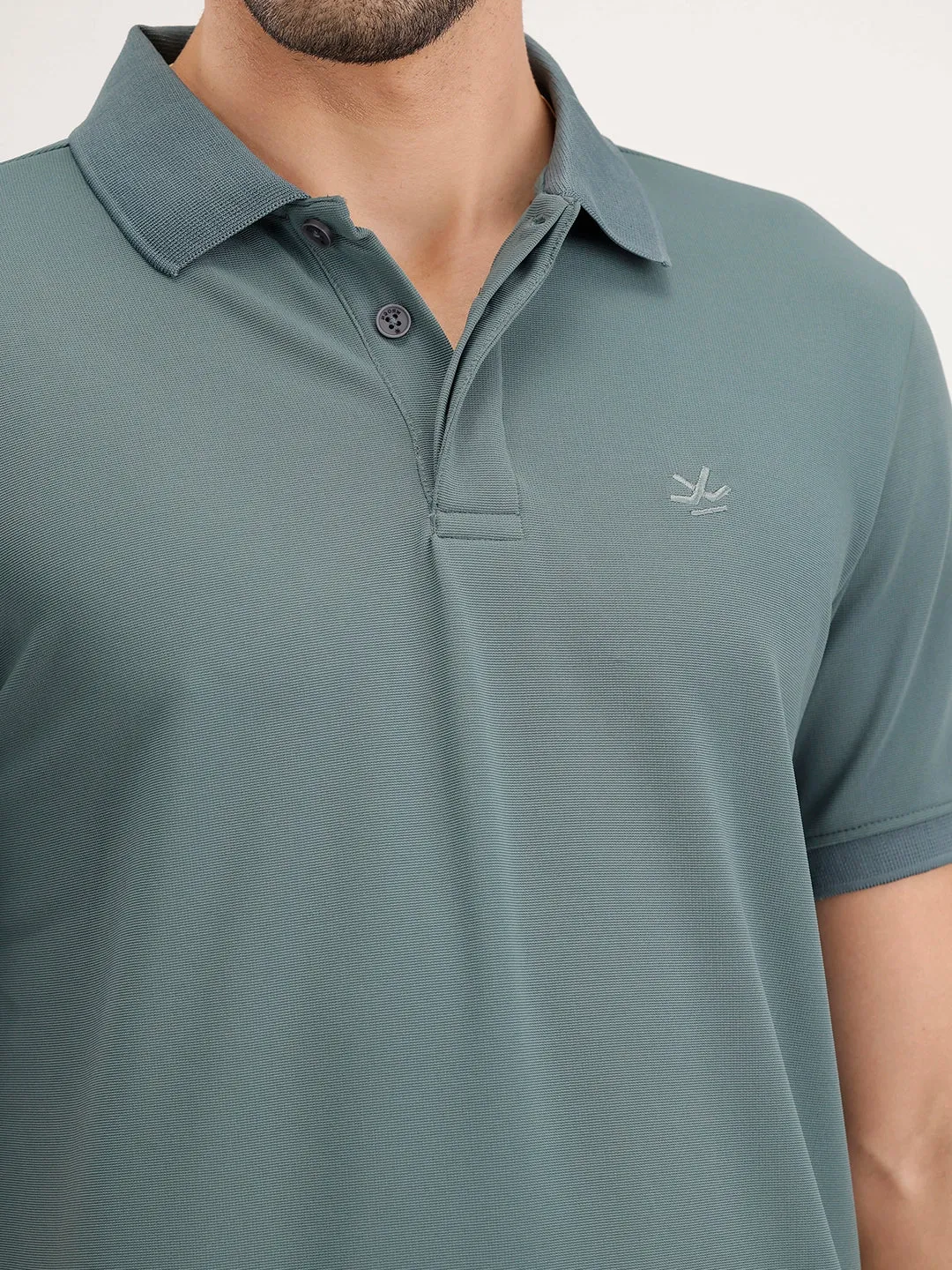 Solid Slim Fit Polo T-Shirt | Grey sold by Wrogn product image thumbnail 5