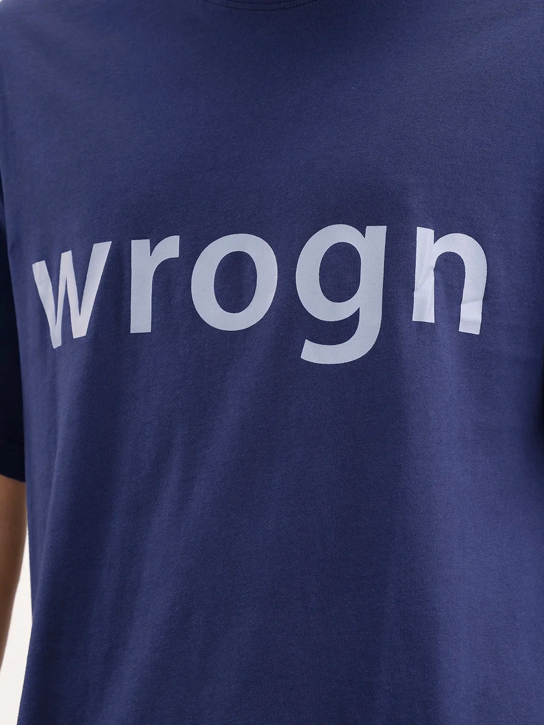 Oversized Placement Printed T-Shirt | Blue sold by Wrogn product image thumbnail 5