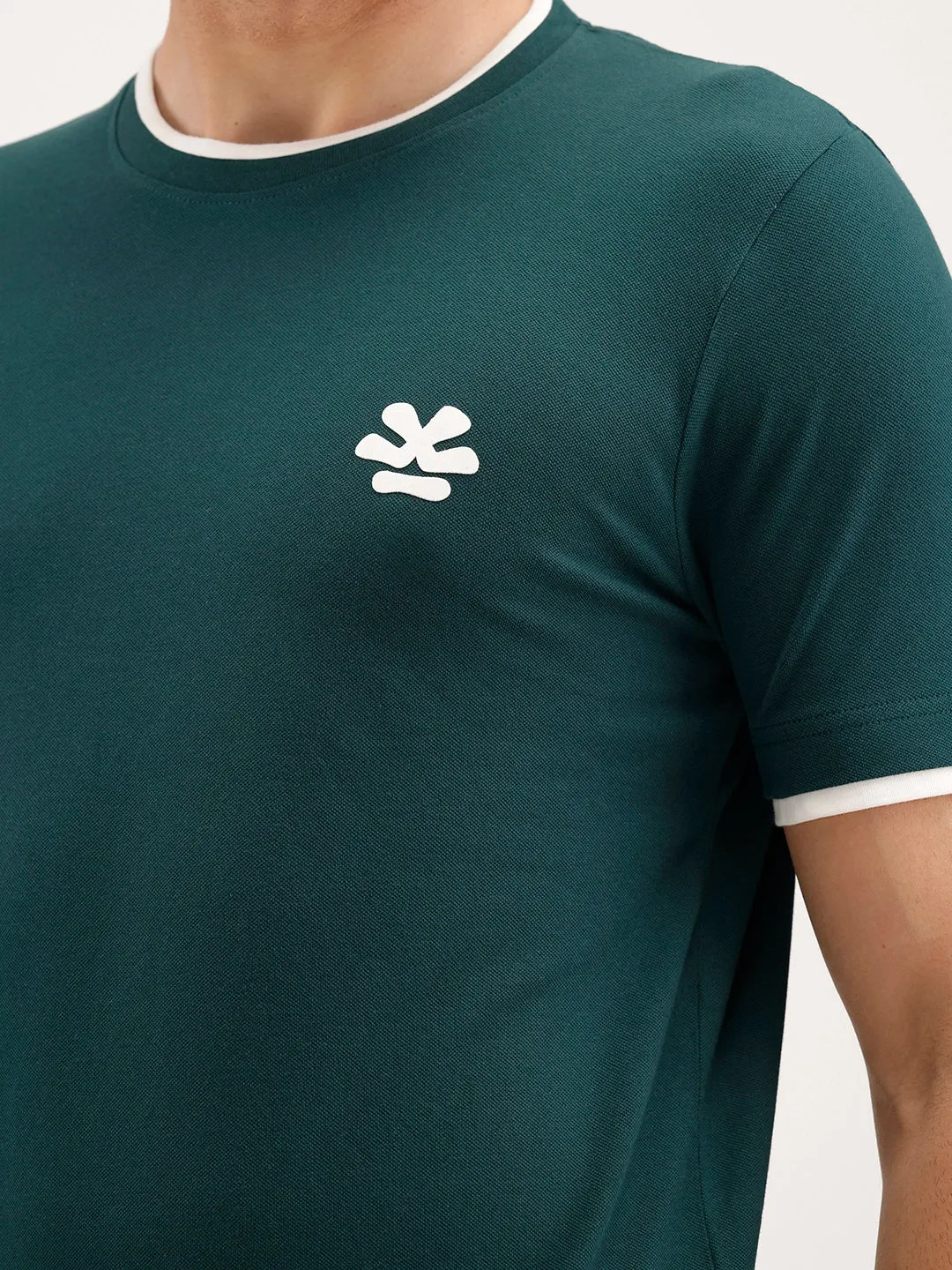 Reular Fit Contrast Collar HD Printed T-Shirt | Dark Green sold by Wrogn product image thumbnail 5