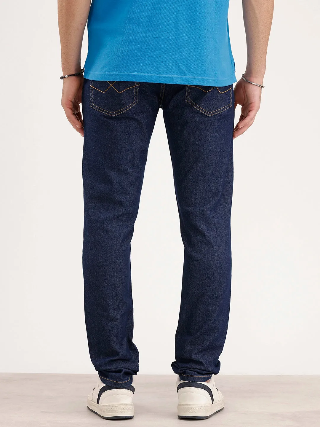 Skinny Fit Denim Jeans | Dark Blue sold by Wrogn product image thumbnail 3