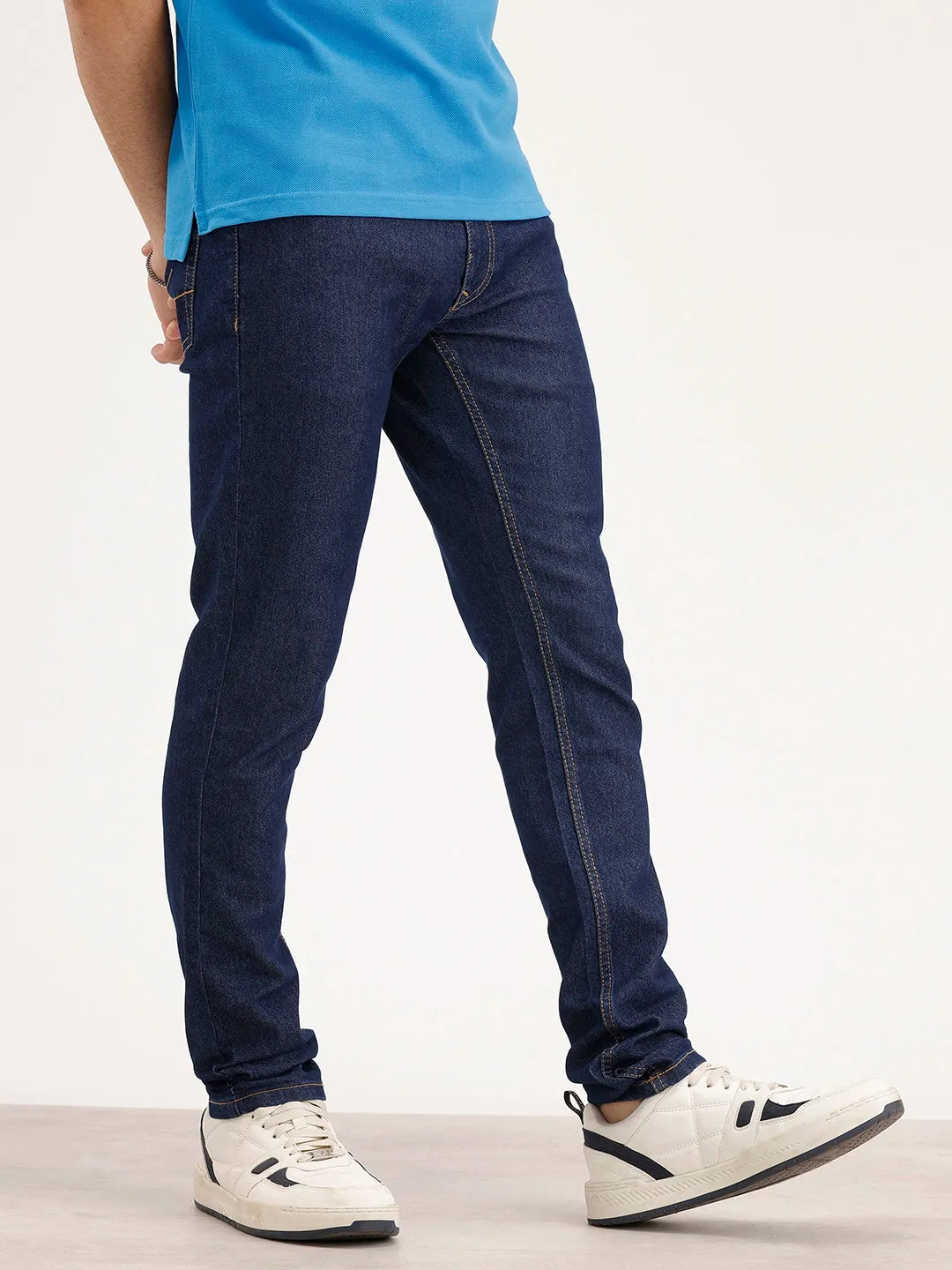 Skinny Fit Denim Jeans | Dark Blue sold by Wrogn product image thumbnail 4