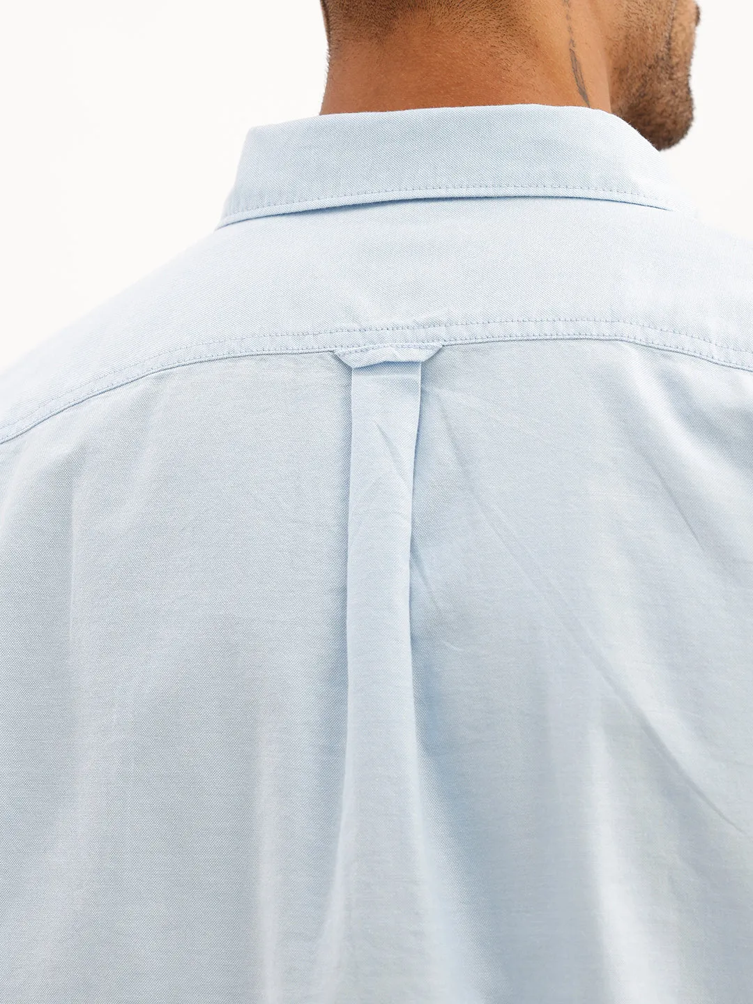 Classic Solid Double Placket Shirt | Blue sold by Wrogn product image thumbnail 5
