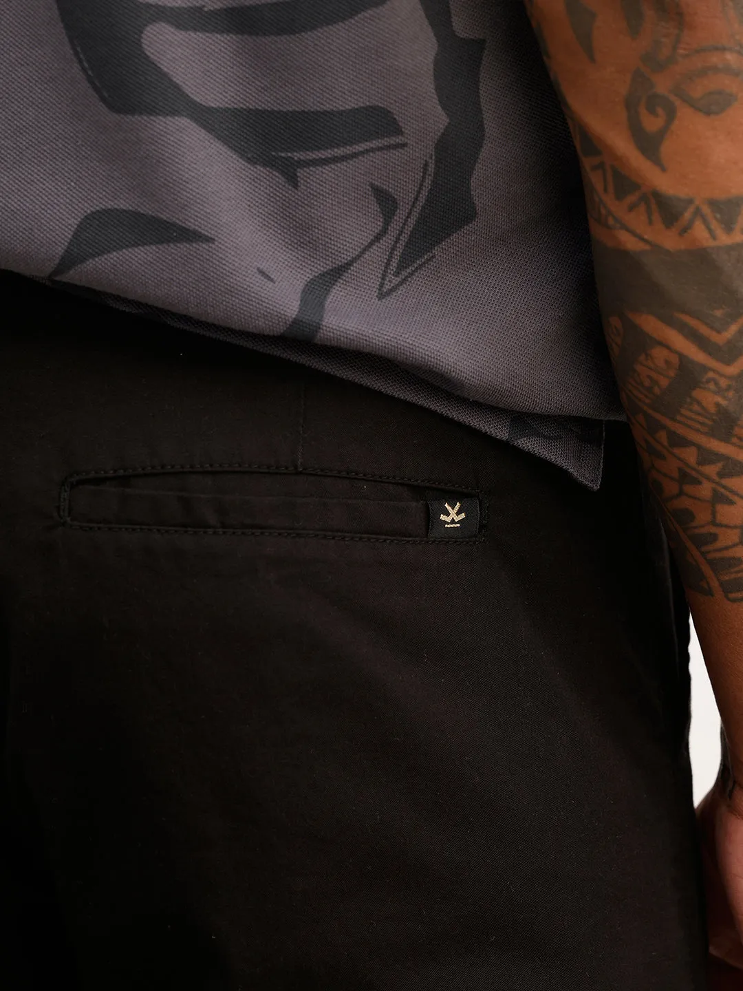 Solid Slim Fit Trouser | Black sold by Wrogn product image thumbnail 5