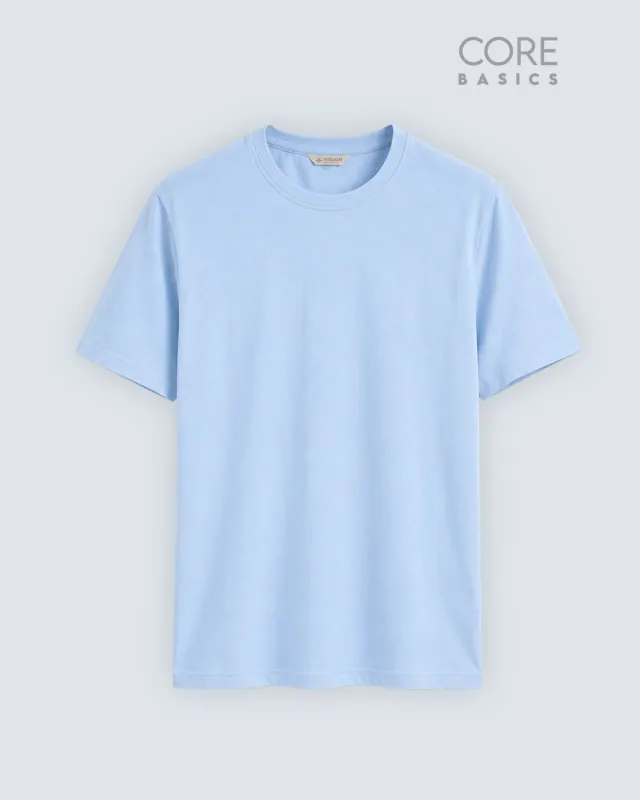 Core Basics Slim Fit T-Shirt | Essential  | Light Blue made by Wrogn