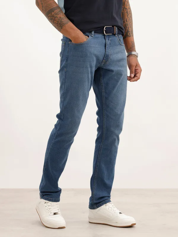 Faded Slim Fit Denim Jeans | Black made by Wrogn