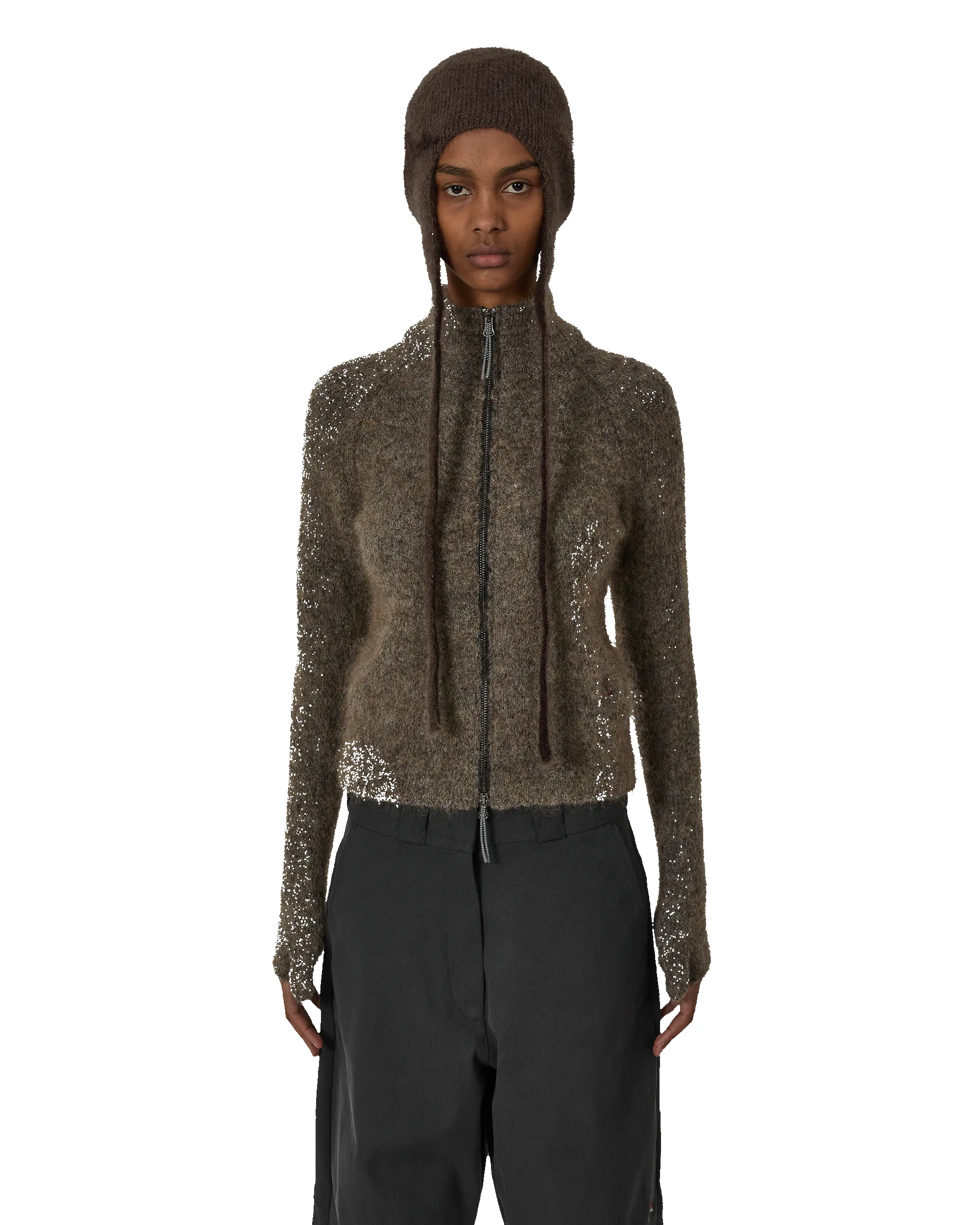Tasna Mohair Zip Up Sweater sold by Roa Hiking