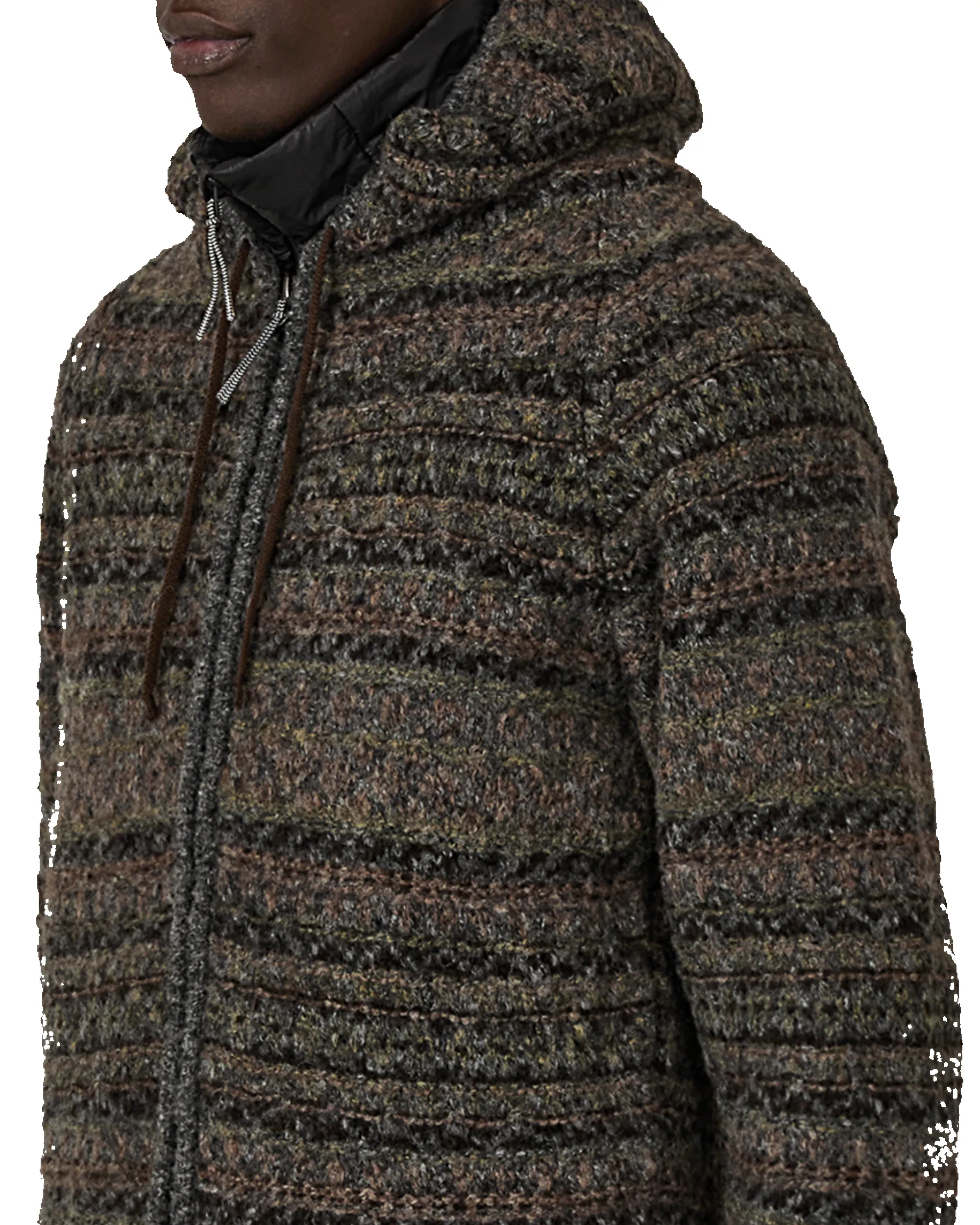 Fair Isle Felted Knit Zip Up Hoodie sold by Roa Hiking product image thumbnail 5