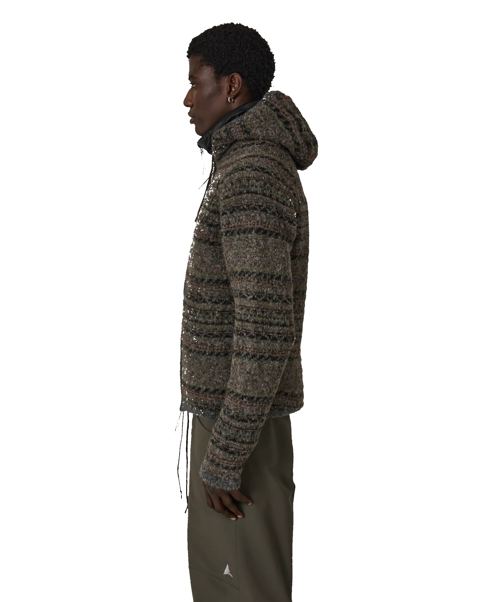 Fair Isle Felted Knit Zip Up Hoodie sold by Roa Hiking product image thumbnail 2
