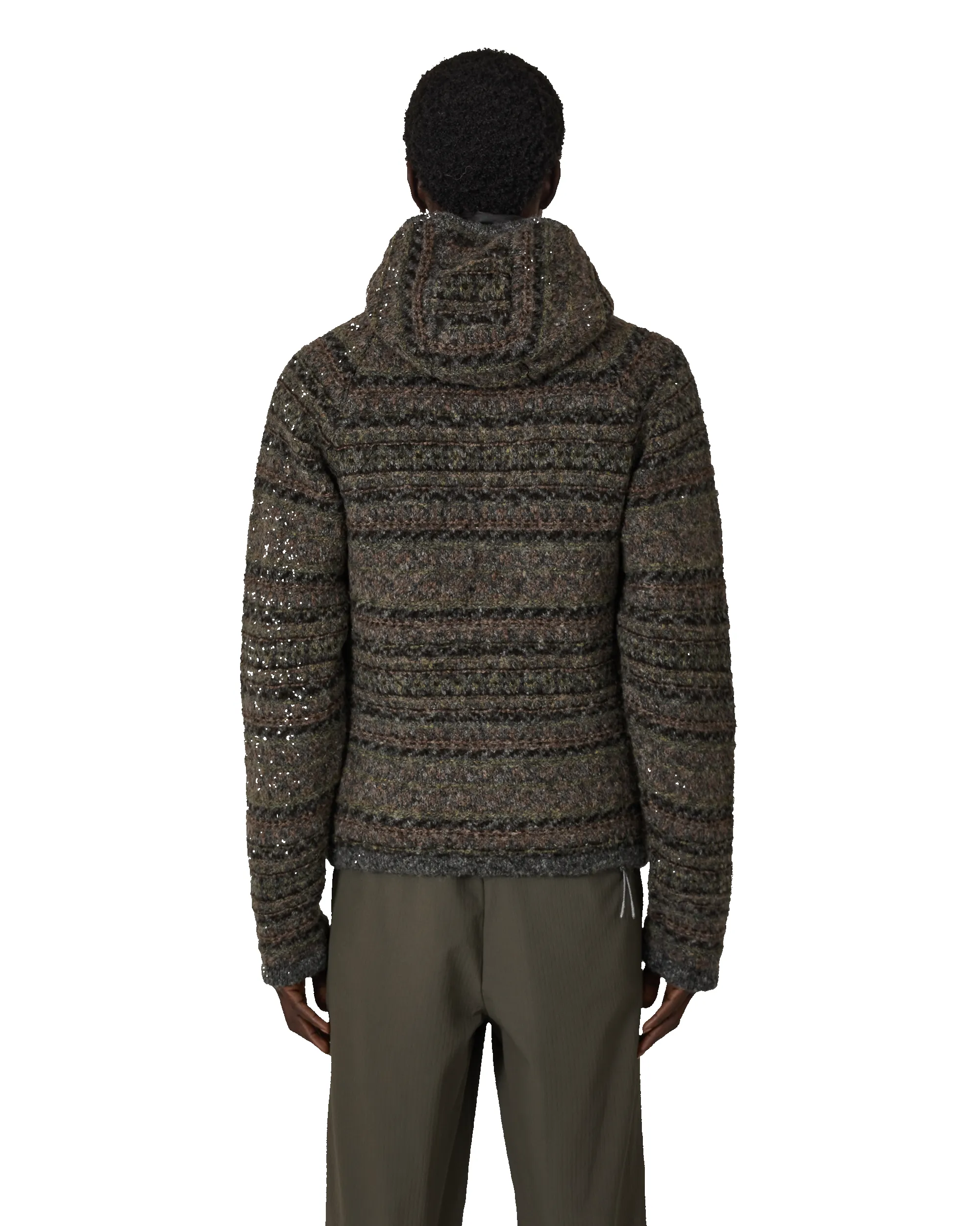 Fair Isle Felted Knit Zip Up Hoodie sold by Roa Hiking product image thumbnail 3