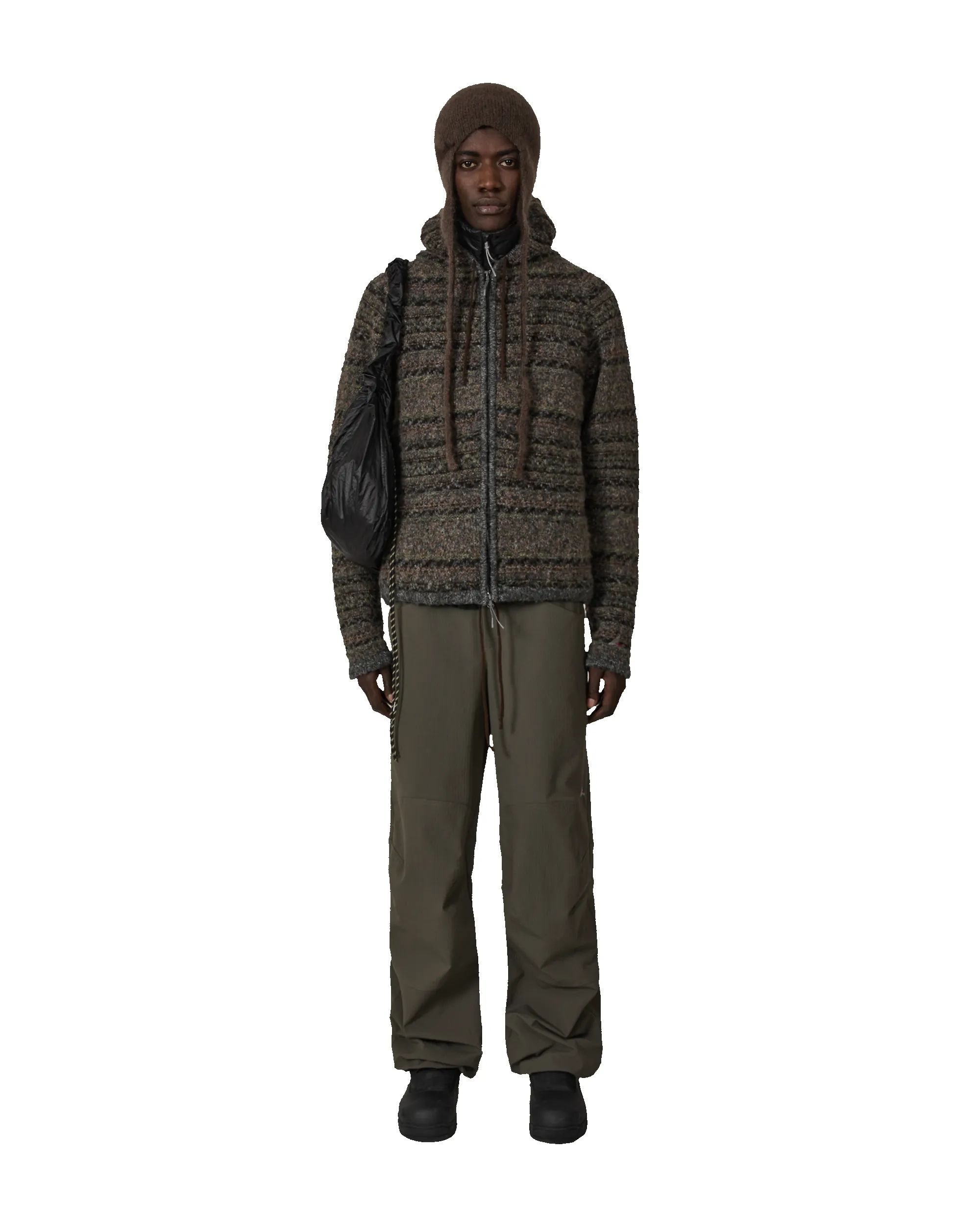 Fair Isle Felted Knit Zip Up Hoodie sold by Roa Hiking product image thumbnail 4