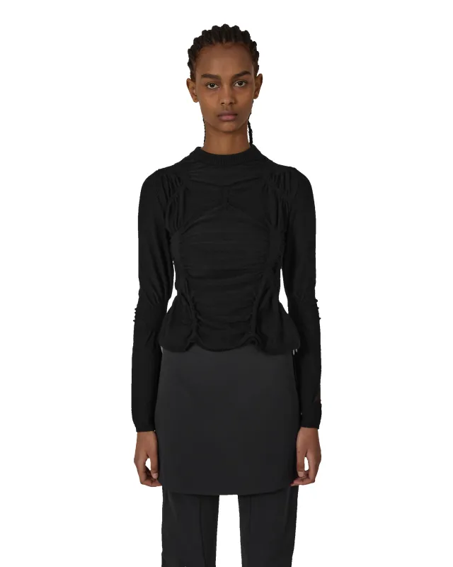 Pinched Wool Knit Top made by Roa Hiking