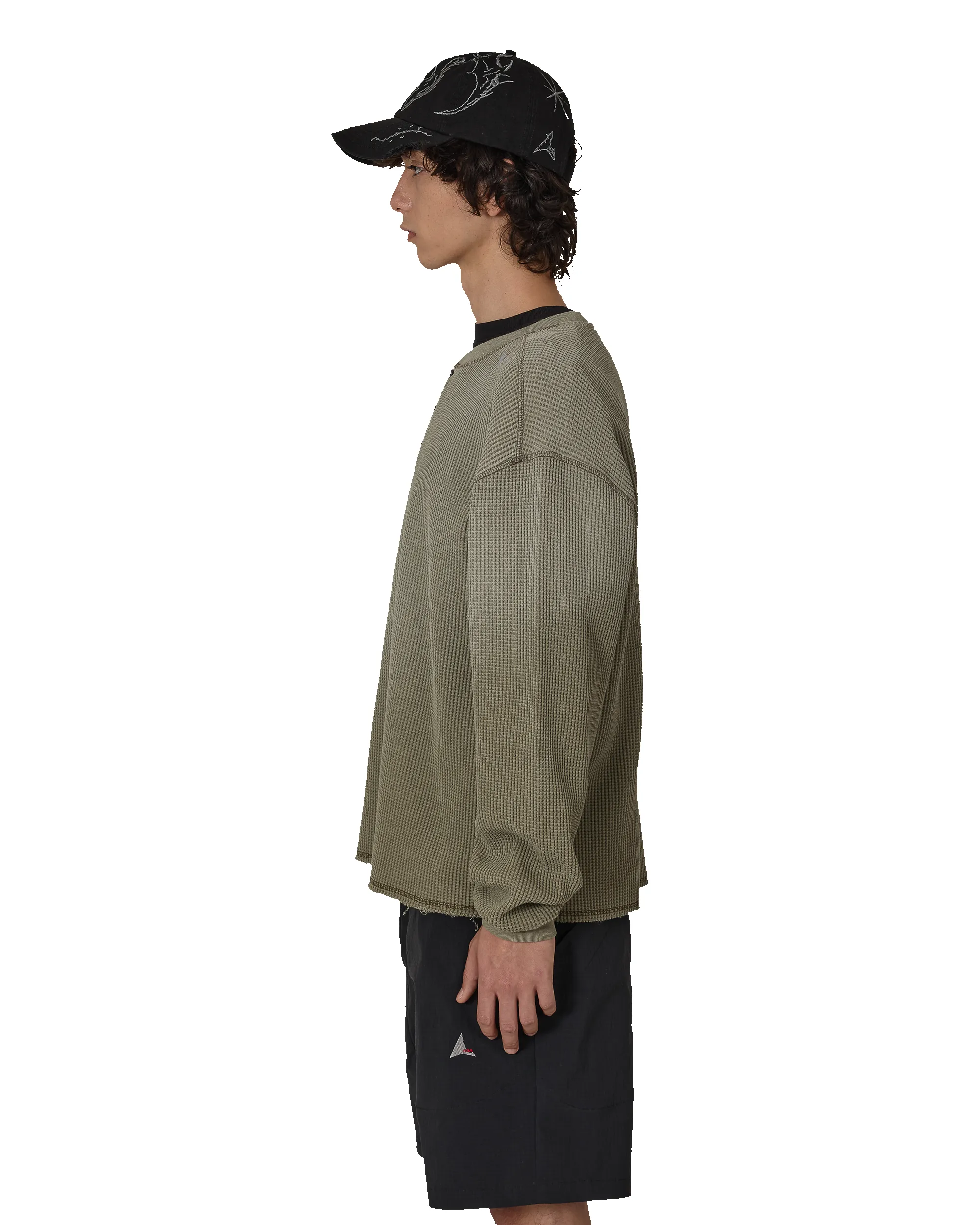 Bee Sun Faded Organic Waffle Serafino Long Sleeve sold by Roa Hiking product image thumbnail 2