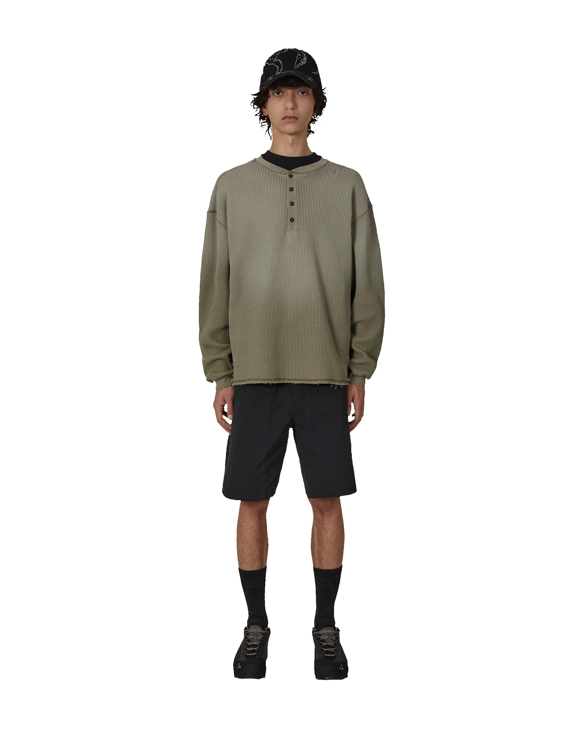 Bee Sun Faded Organic Waffle Serafino Long Sleeve sold by Roa Hiking product image thumbnail 4