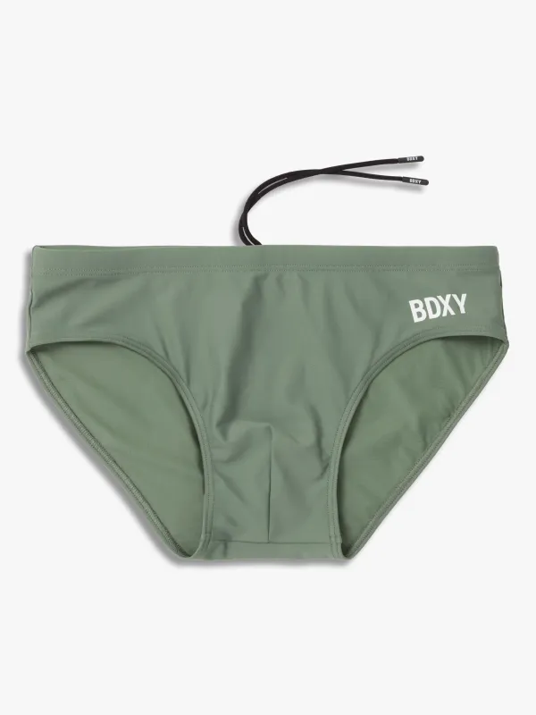 The Atmos Swimbrief | Army Green sold by BDXY