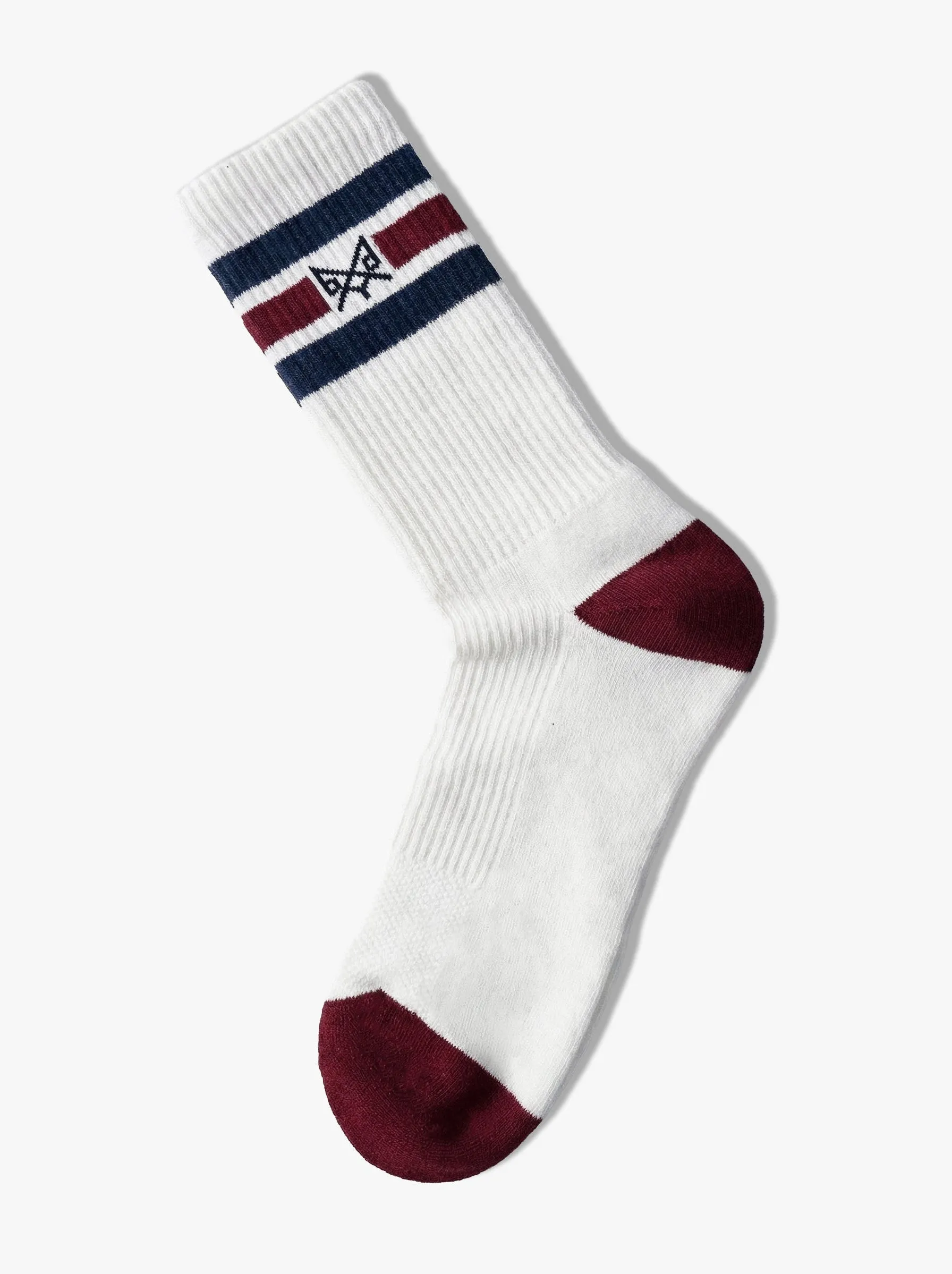 "The Runner" socks | stripes burgundy sold by BDXY