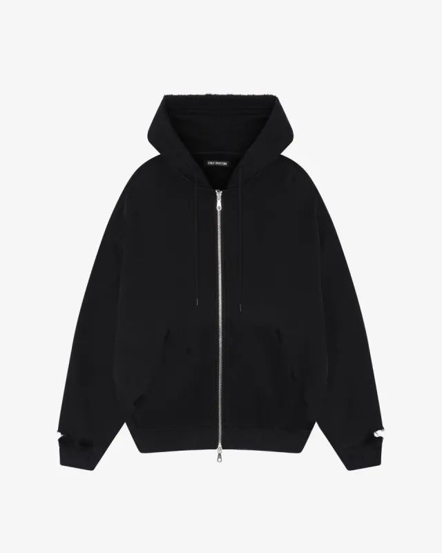 DISTRESSED ZIPPED HOODIE sold by Cole Buxton