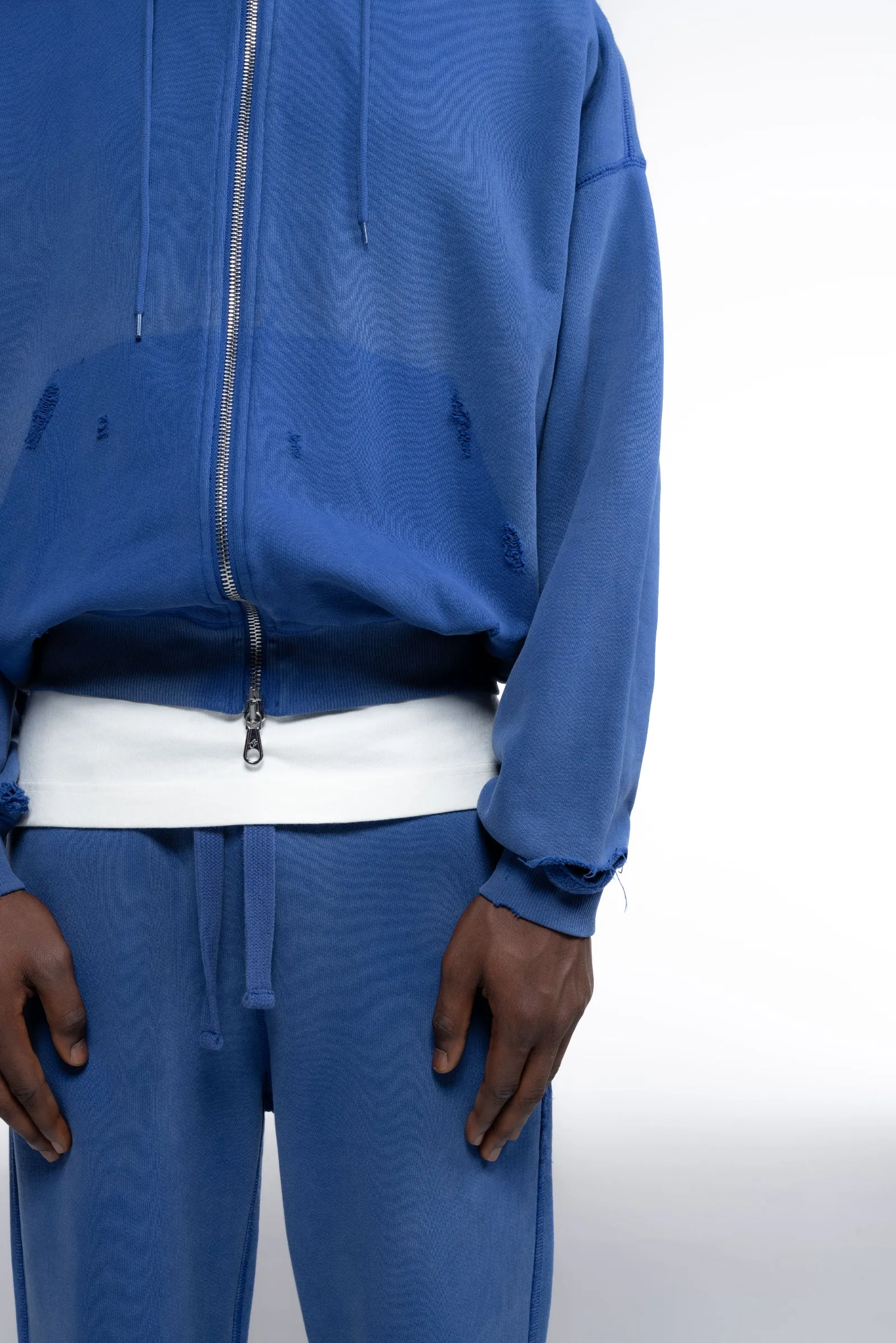 DISTRESSED ZIPPED HOODIE sold by Cole Buxton product image thumbnail 5