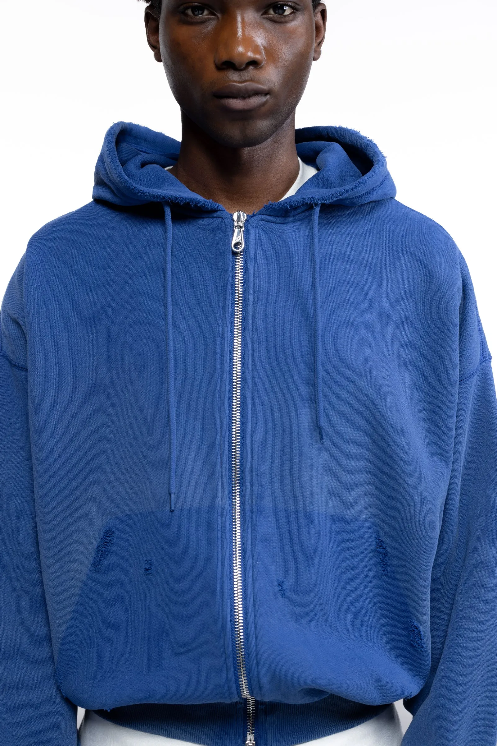 DISTRESSED ZIPPED HOODIE sold by Cole Buxton product image thumbnail 4