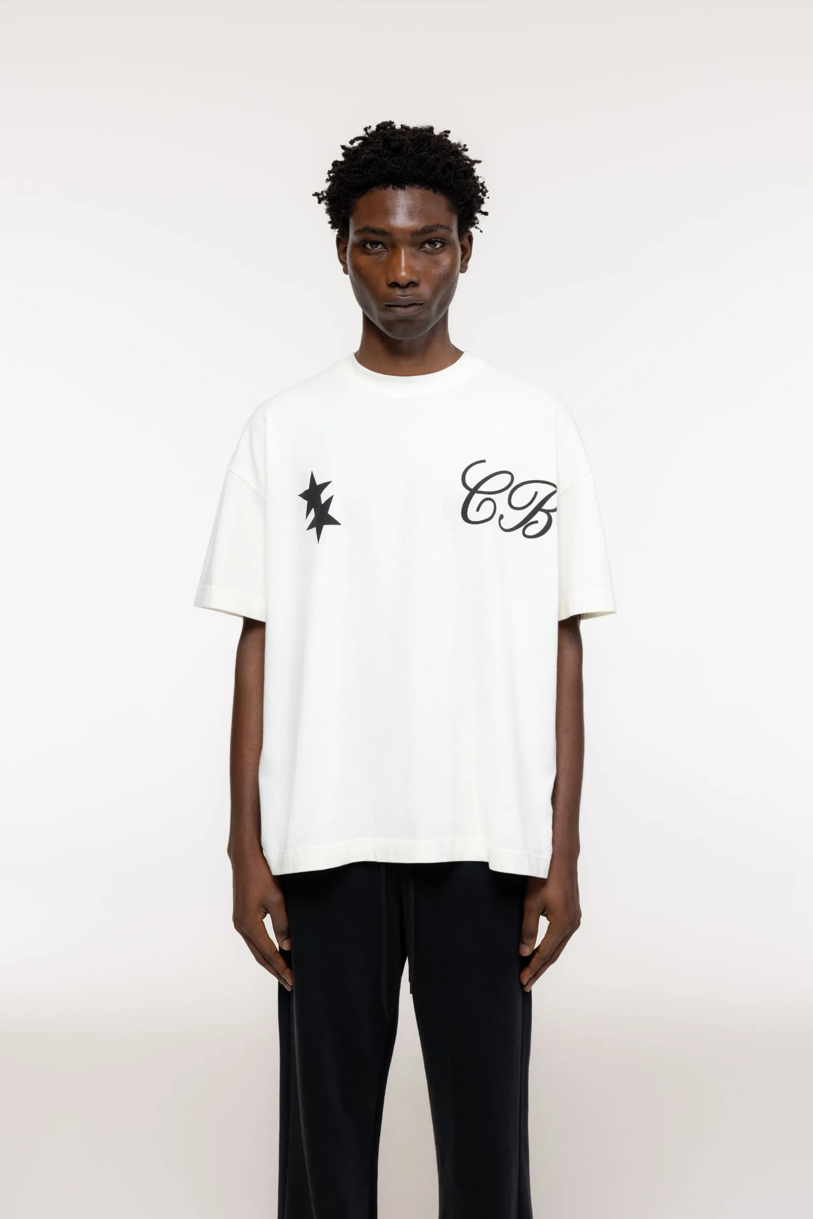 CURSIVE TWO STARS T-SHIRT sold by Cole Buxton product image thumbnail 4