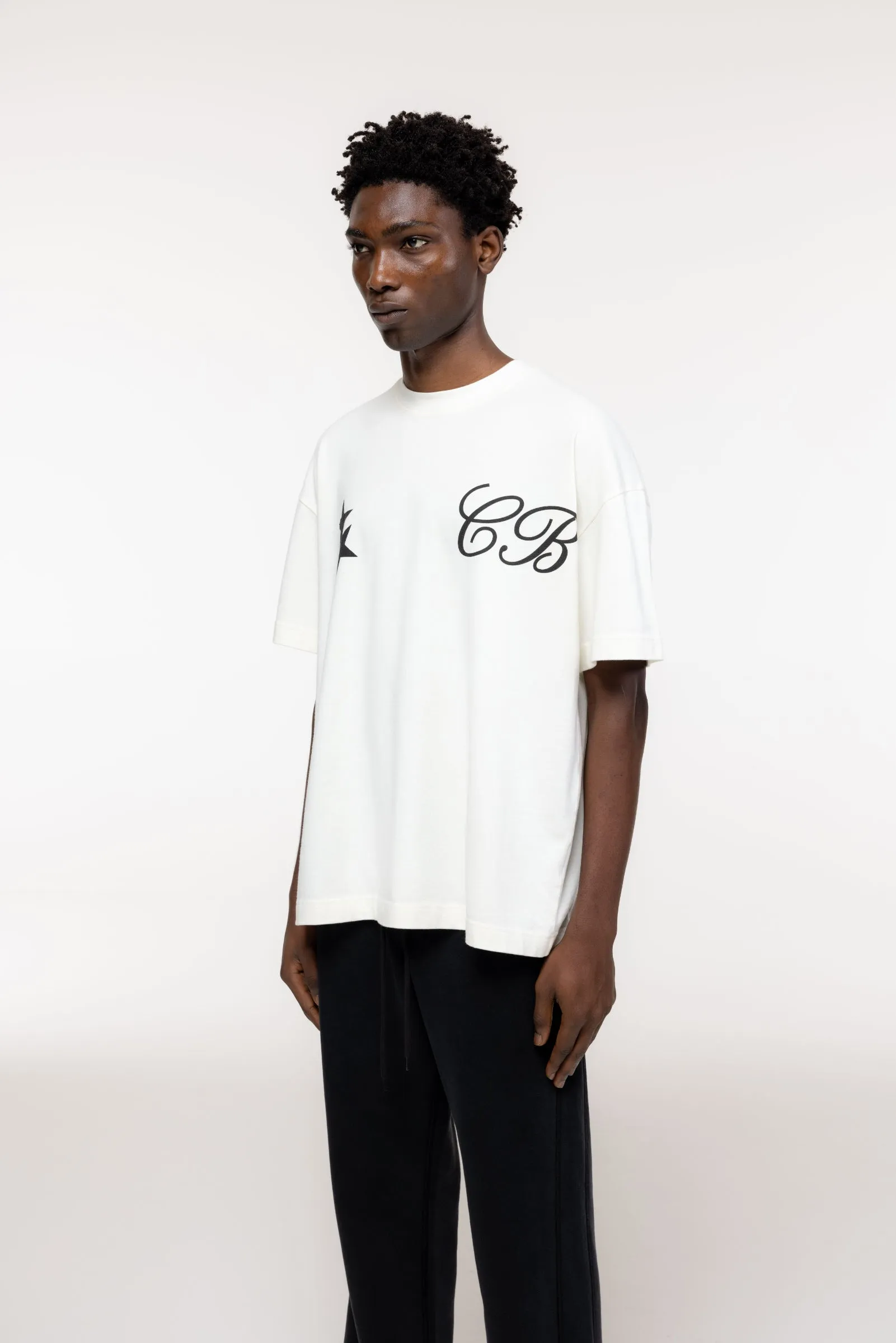 CURSIVE TWO STARS T-SHIRT sold by Cole Buxton product image thumbnail 5