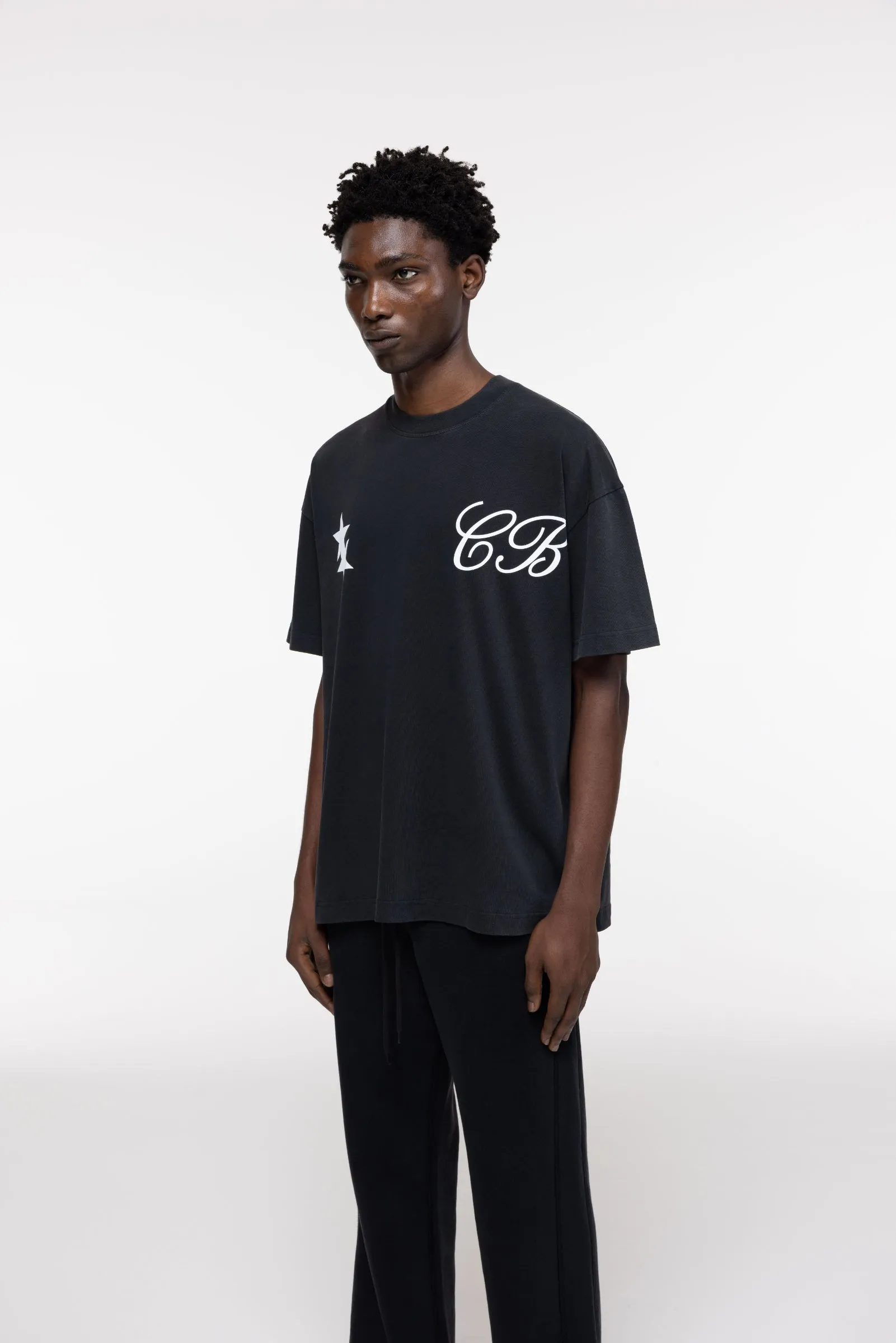 CURSIVE TWO STARS T-SHIRT sold by Cole Buxton product image thumbnail 5