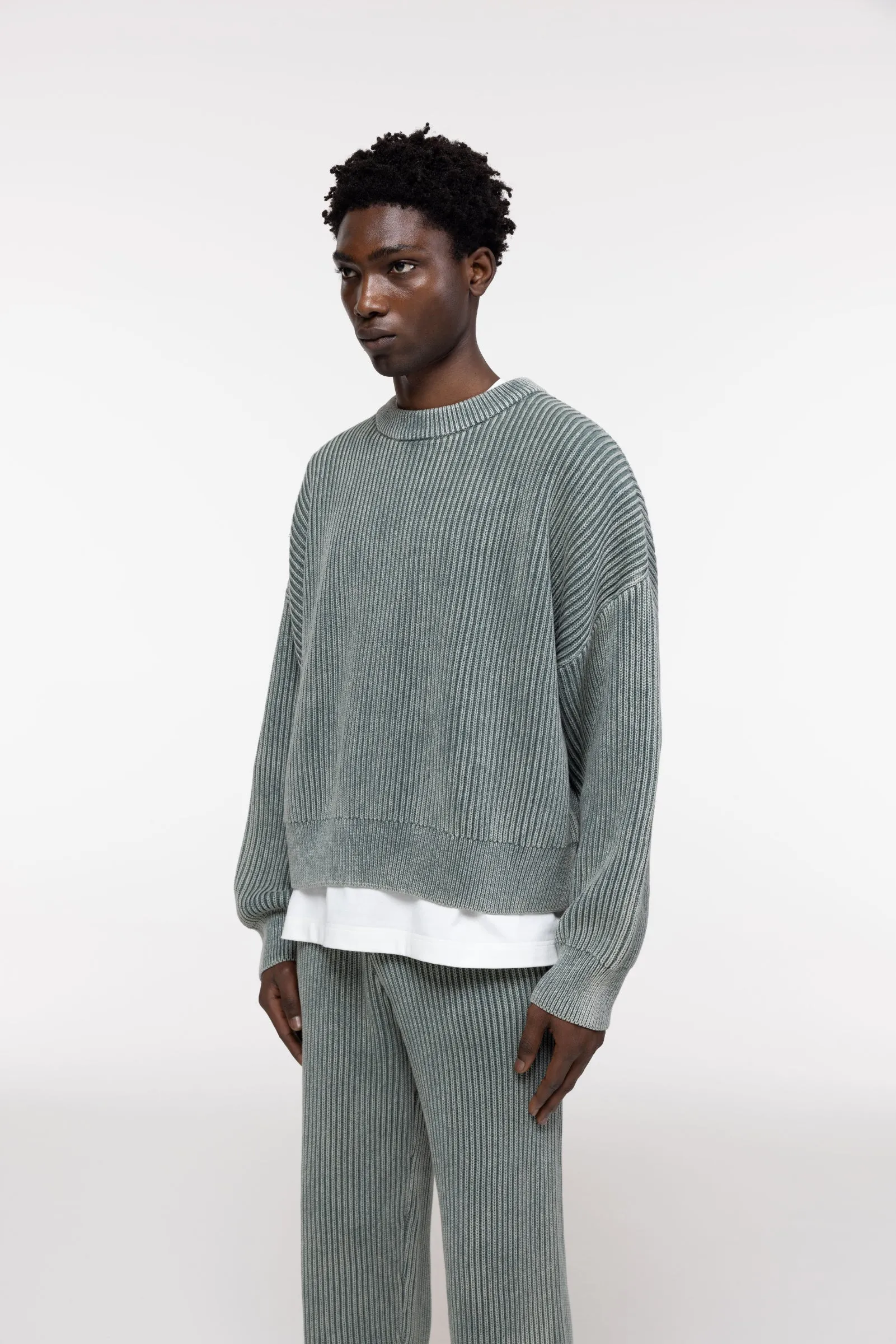 ACID WASH KNIT SWEATSHIRT sold by Cole Buxton product image thumbnail 4