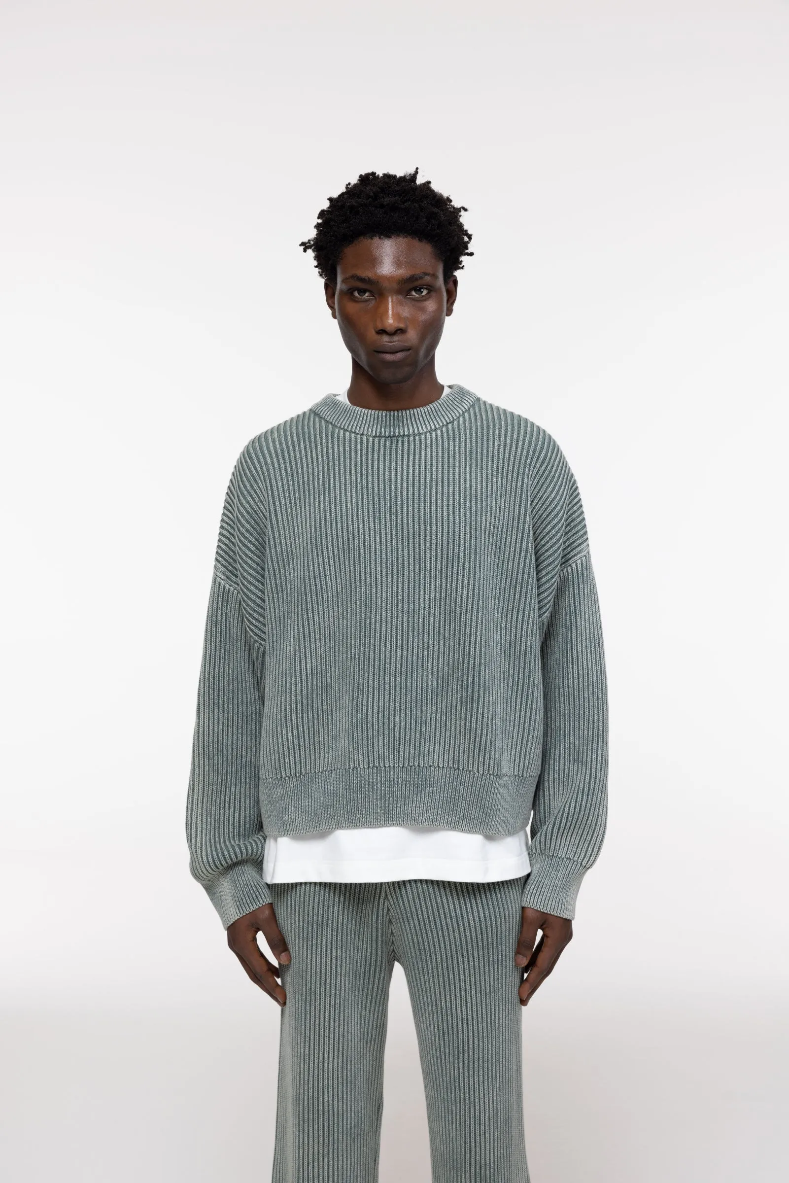 ACID WASH KNIT SWEATSHIRT sold by Cole Buxton product image thumbnail 3