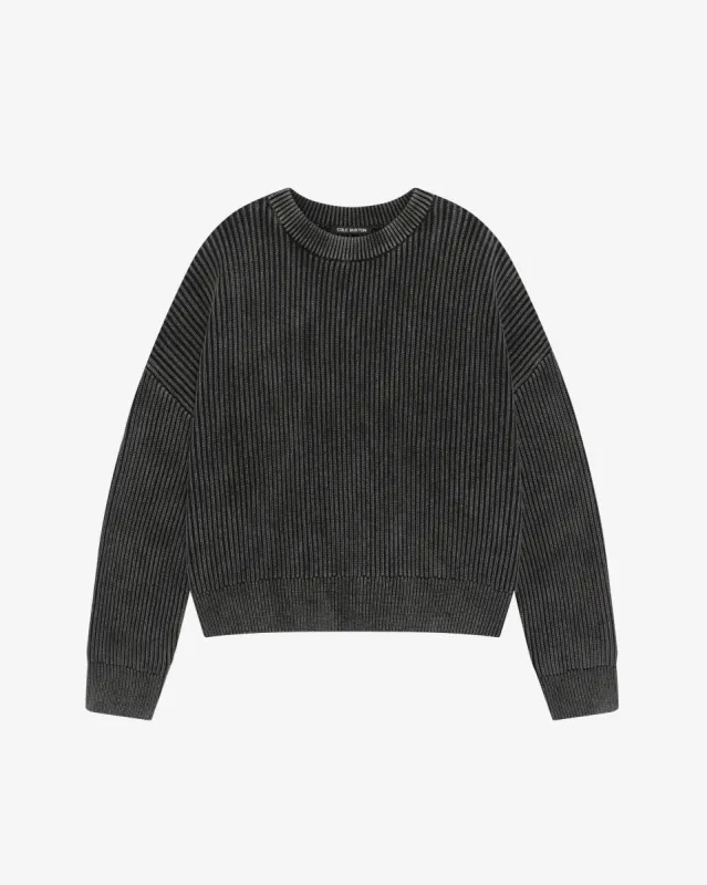 ACID WASH KNIT SWEATSHIRT sold by Cole Buxton