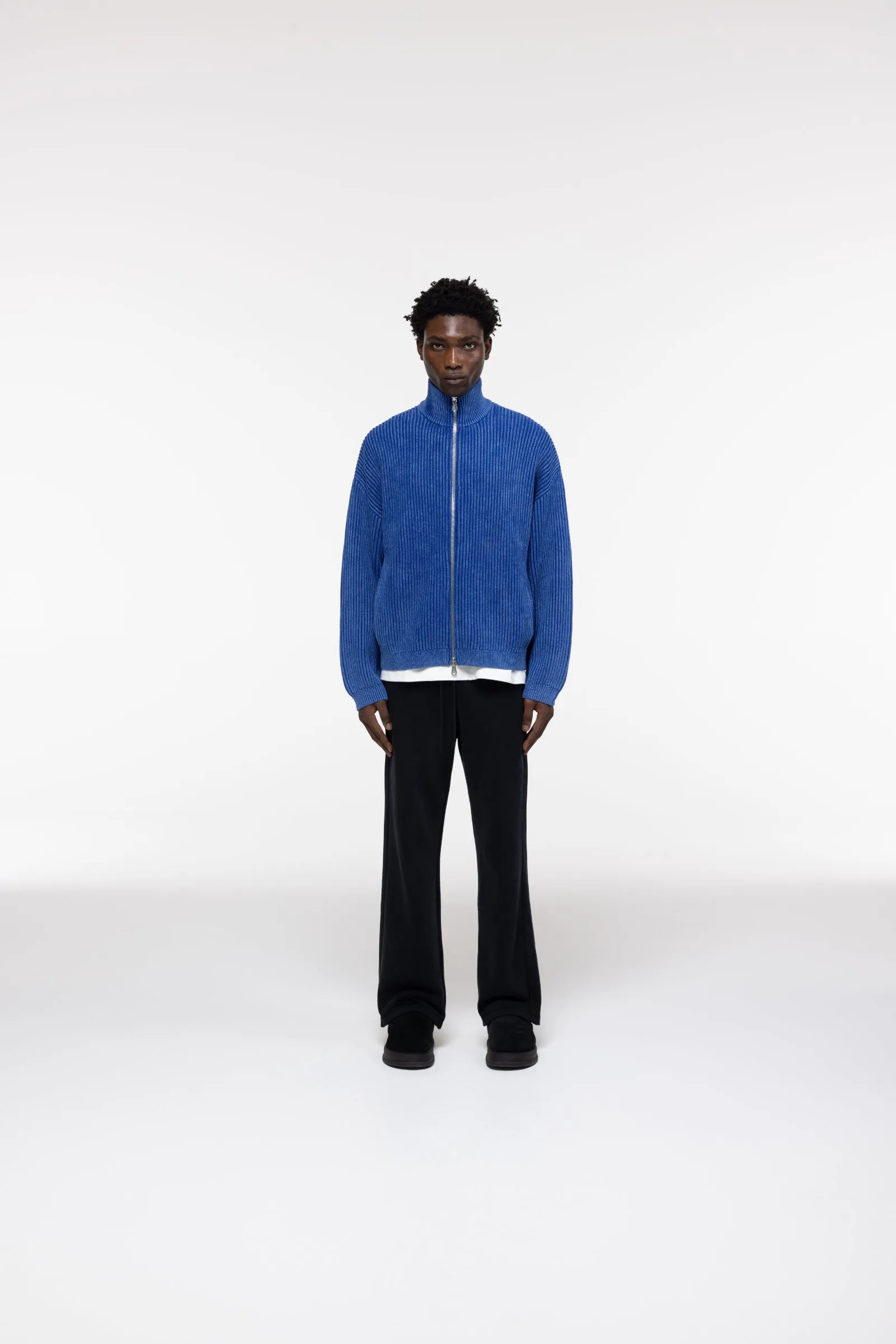 ACID WASH KNIT ZIP THROUGH sold by Cole Buxton product image thumbnail 2