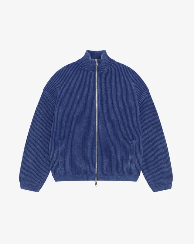 ACID WASH KNIT ZIP THROUGH sold by Cole Buxton