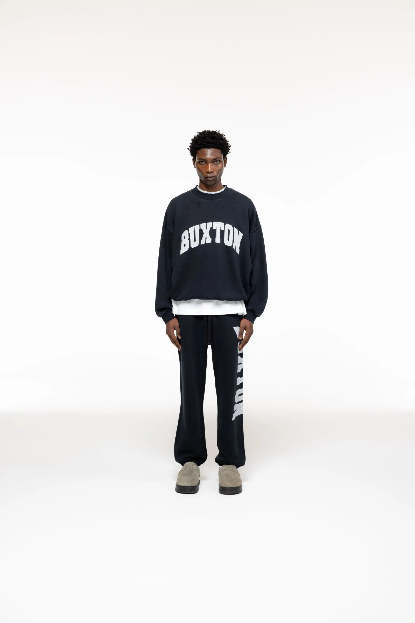 DISTRESSED APPLIQUE SWEATSHIRT sold by Cole Buxton product image thumbnail 2