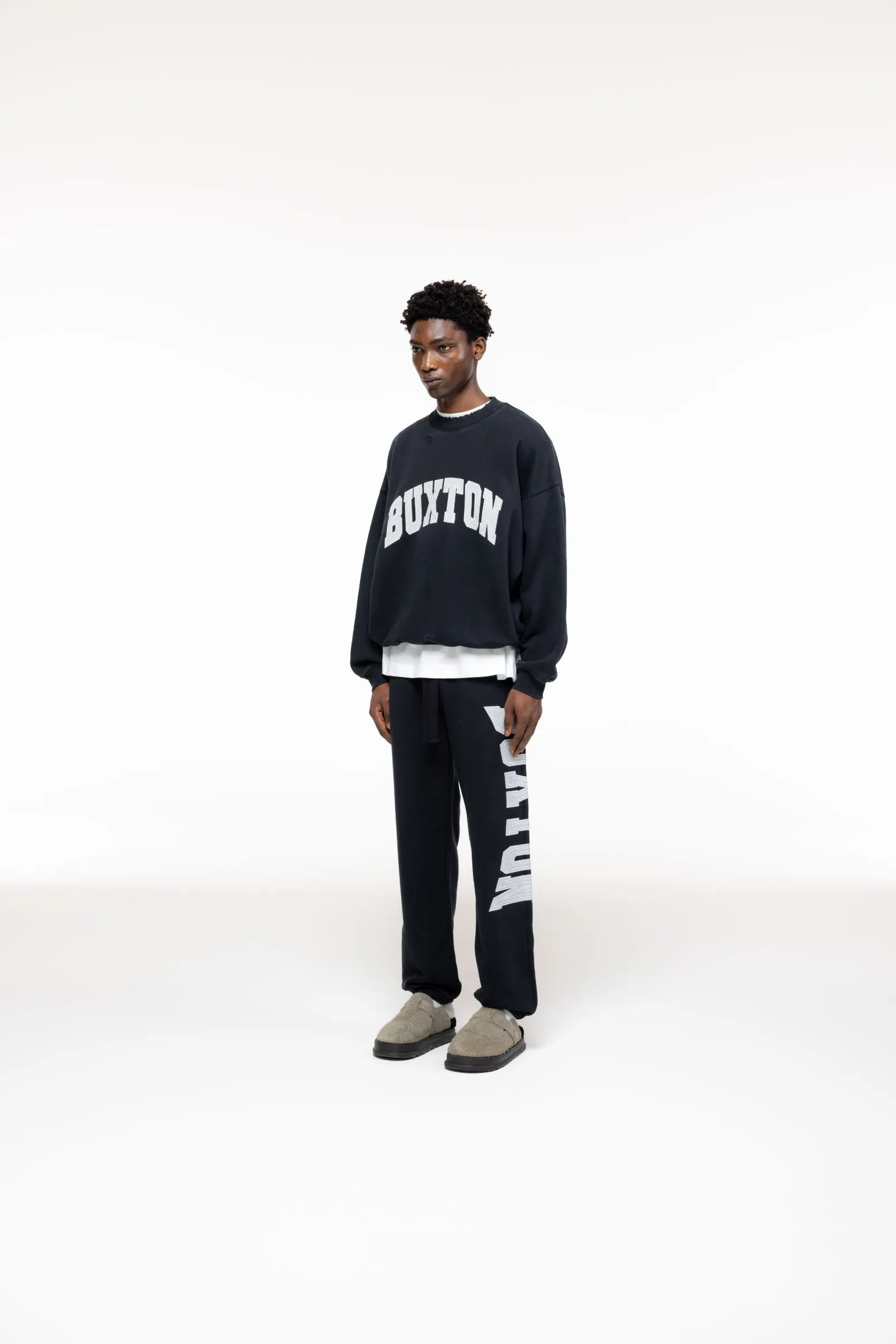 DISTRESSED APPLIQUE SWEATSHIRT sold by Cole Buxton product image thumbnail 3