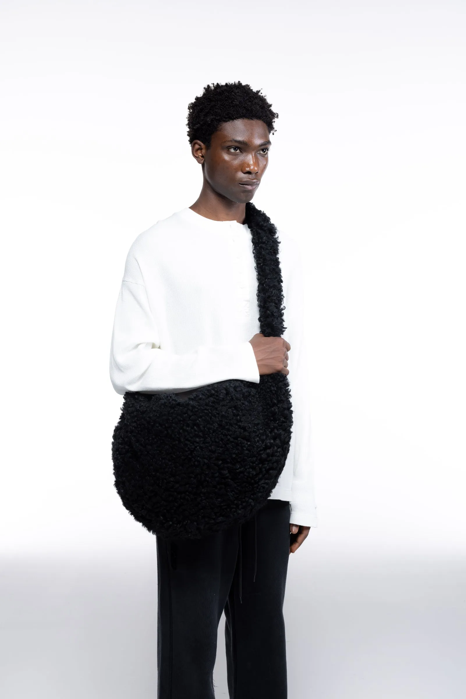 CURLY SHEARLING SLING BAG sold by Cole Buxton product image thumbnail 4