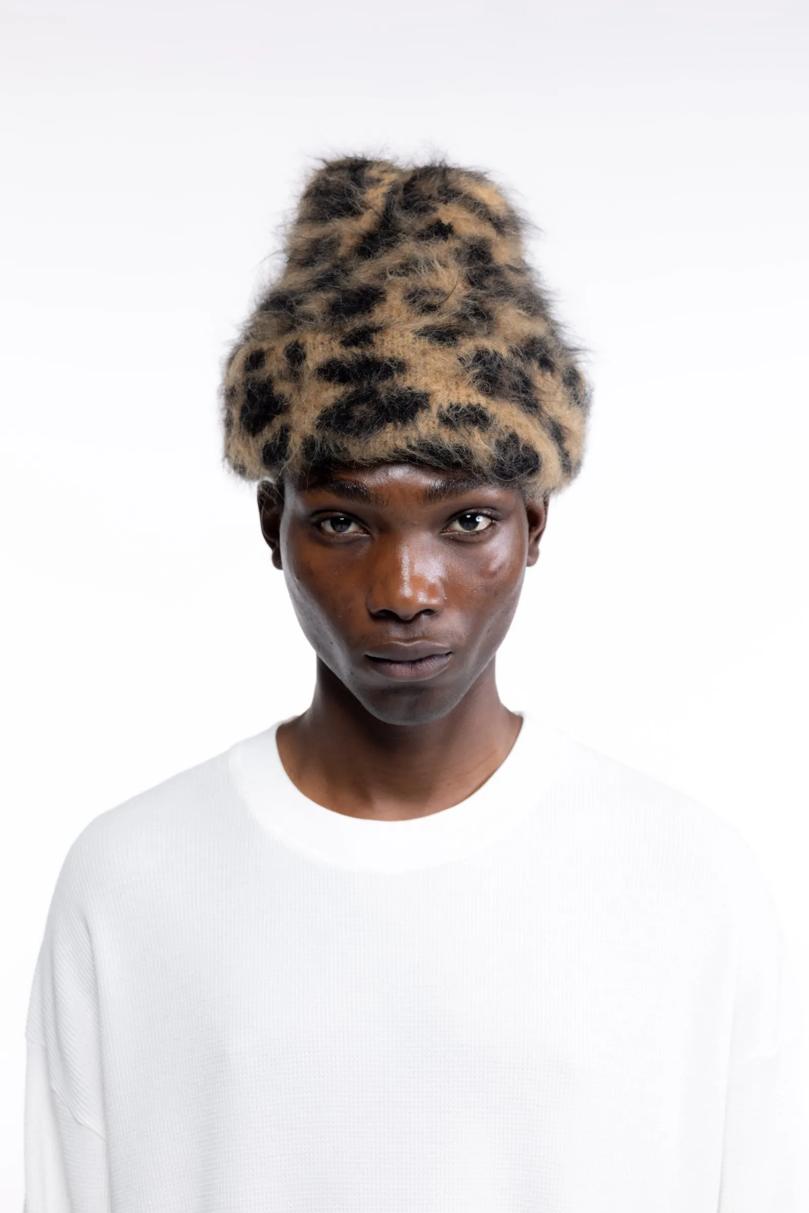 LEOPARD KNIT BEANIE sold by Cole Buxton product image thumbnail 2