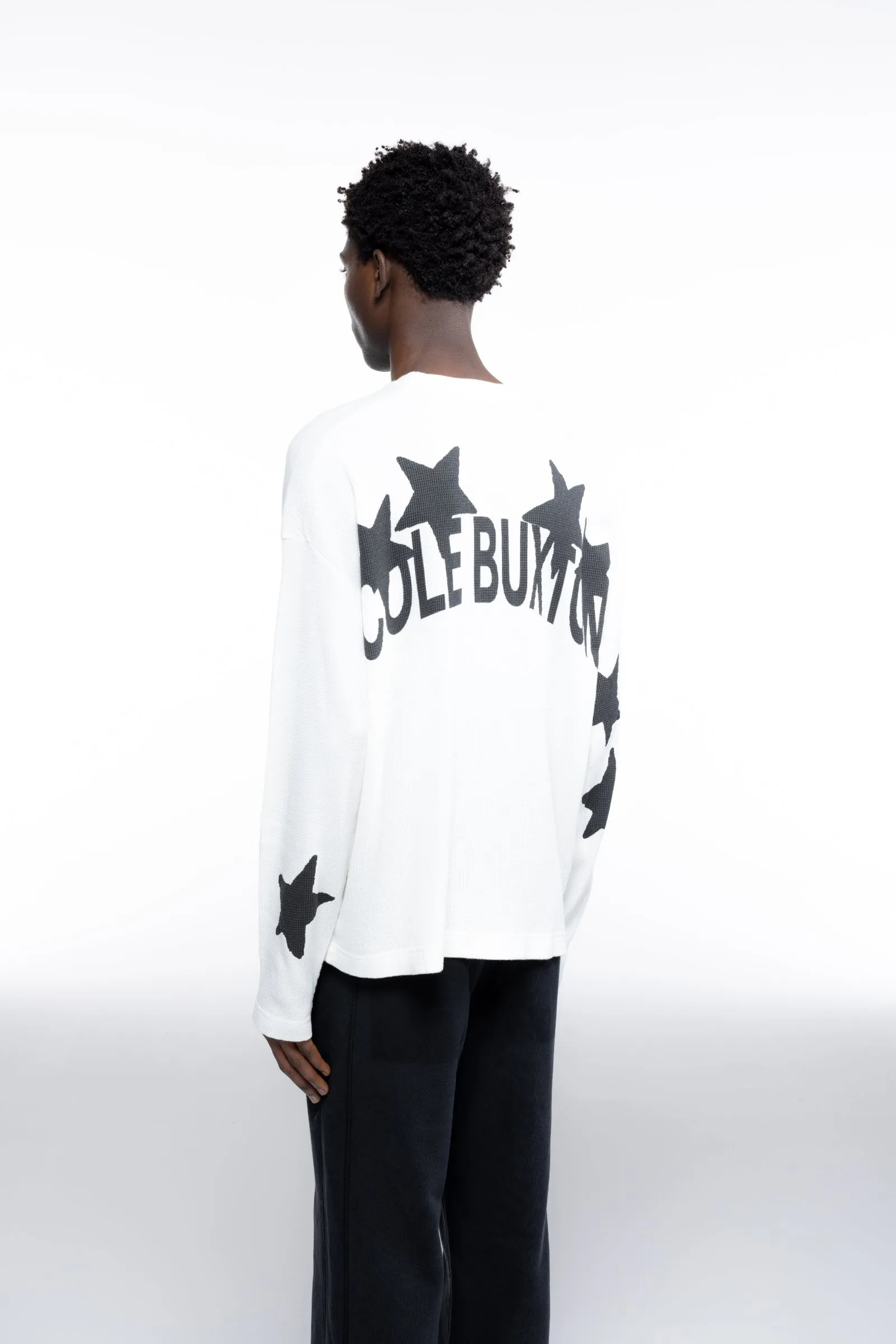 WAFFLE PAINTED STAR LONG SLEEVE T-SHIRT sold by Cole Buxton product image thumbnail 3