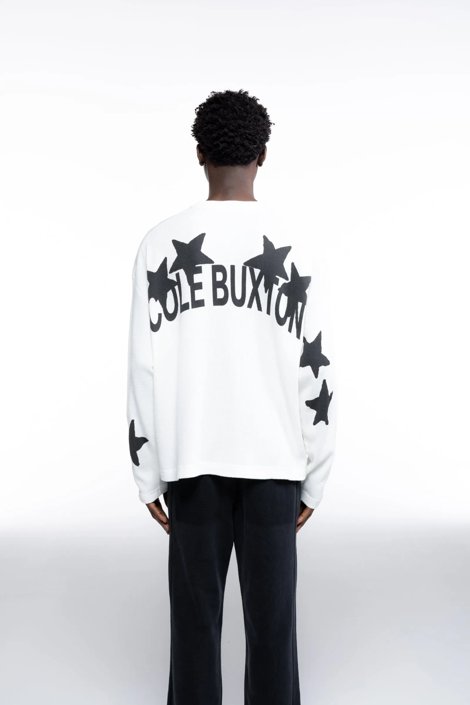 WAFFLE PAINTED STAR LONG SLEEVE T-SHIRT sold by Cole Buxton product image thumbnail 5